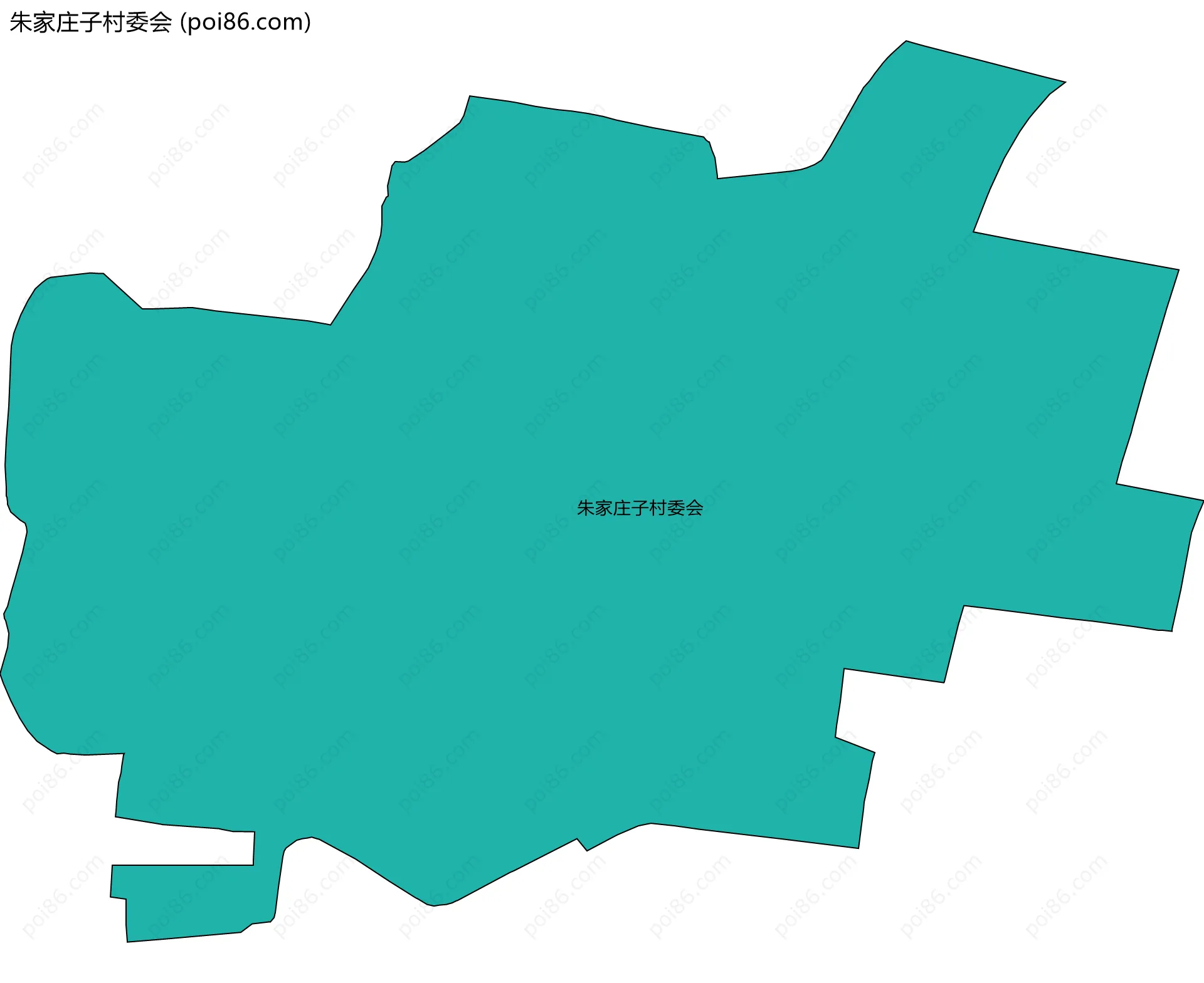 朱家庄子村委会边界地图