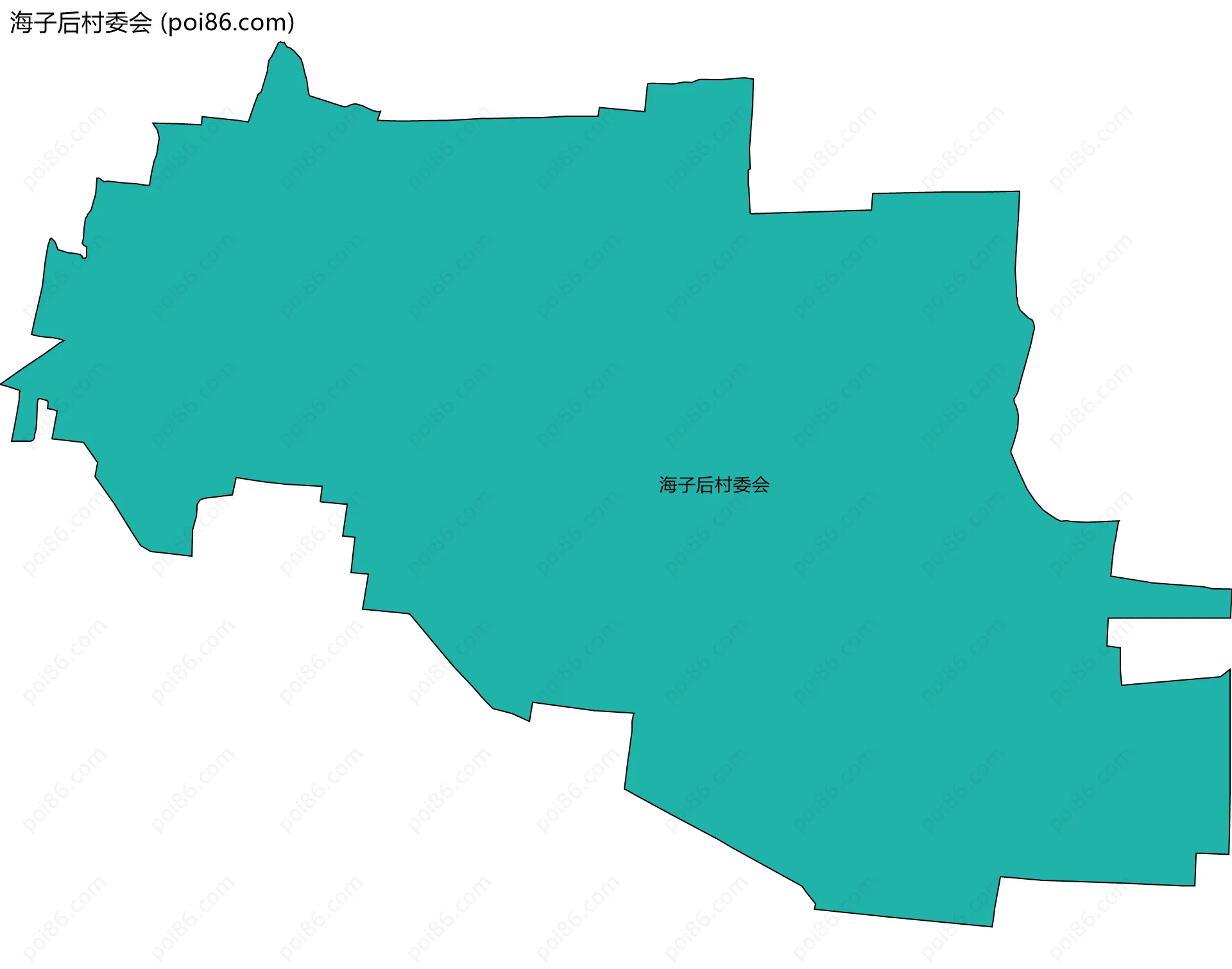 海子后村委会边界地图