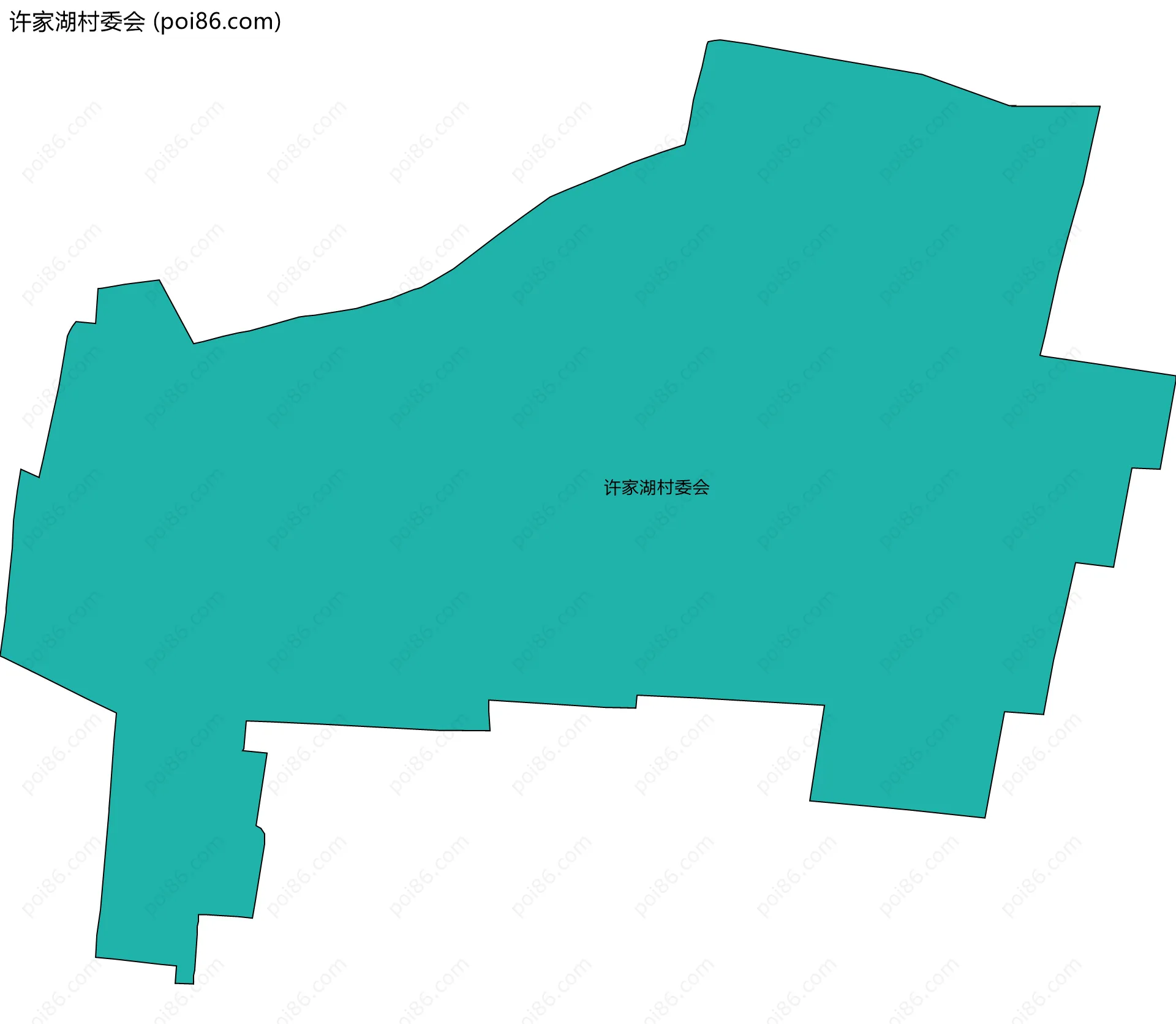 许家湖村委会边界地图