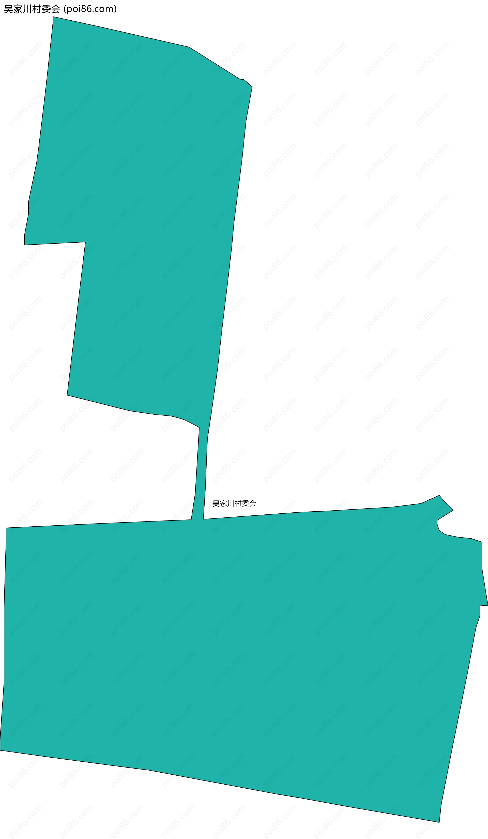 吴家川村委会边界地图