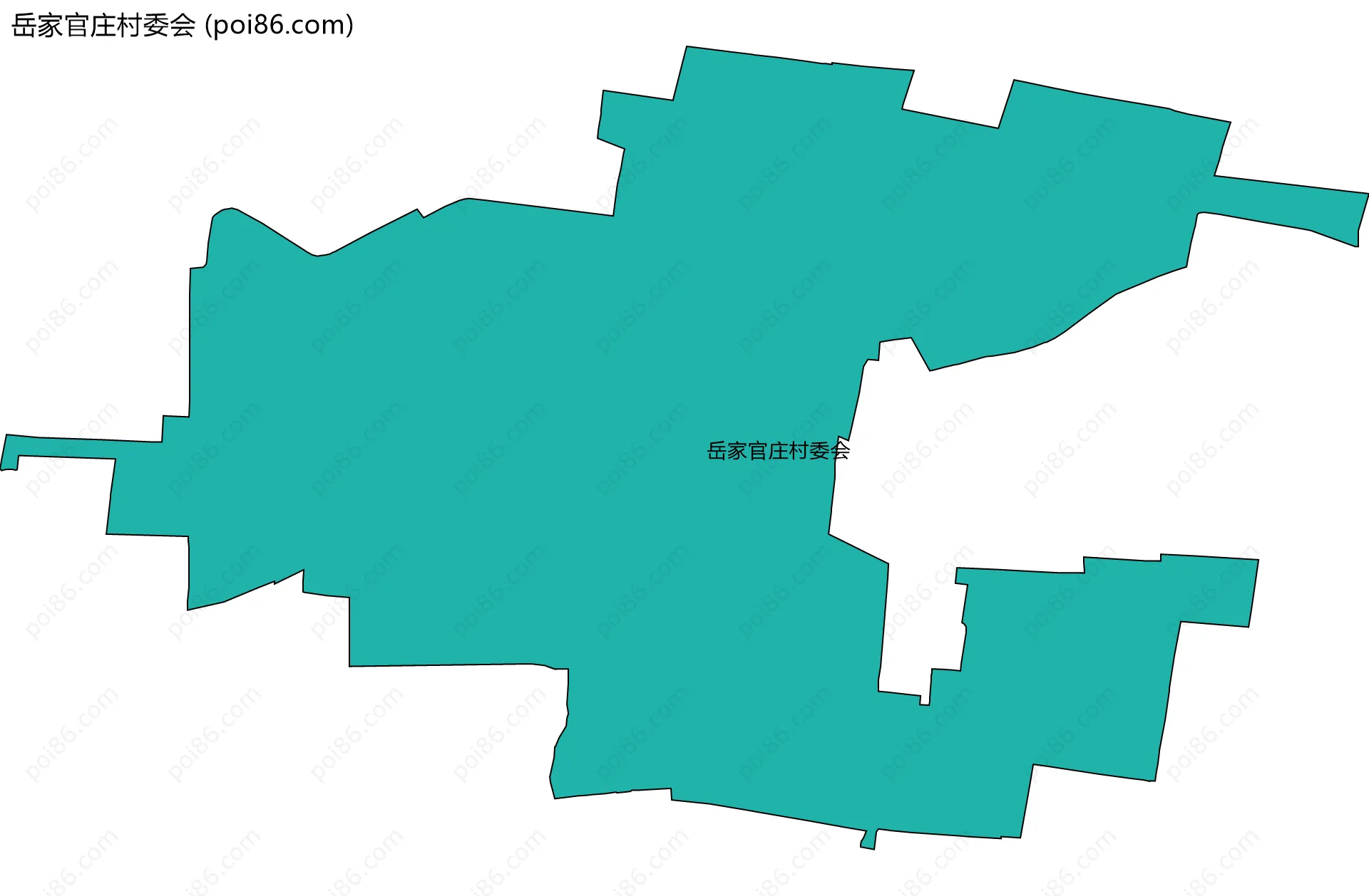 岳家官庄村委会边界地图
