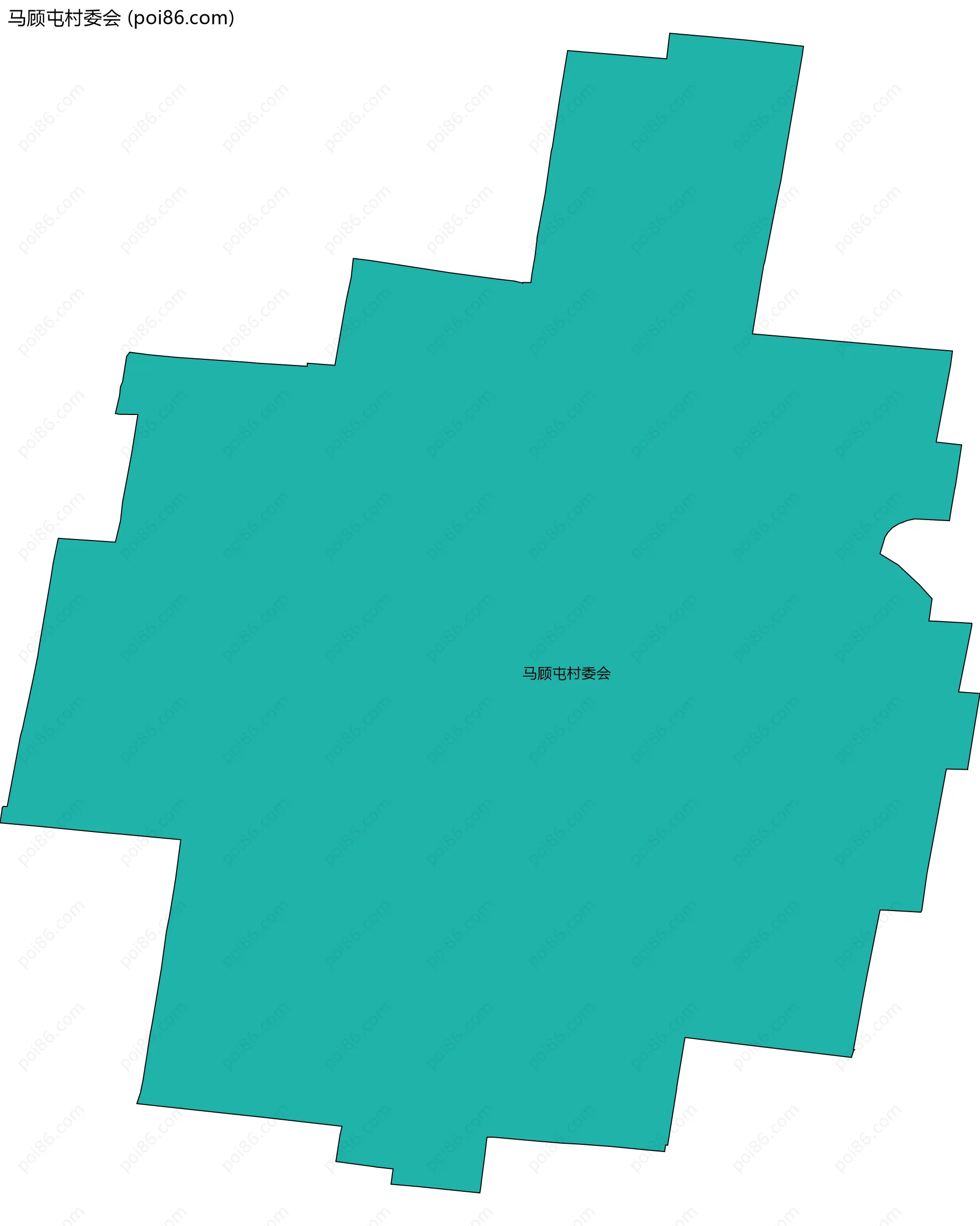 马顾屯村委会边界地图