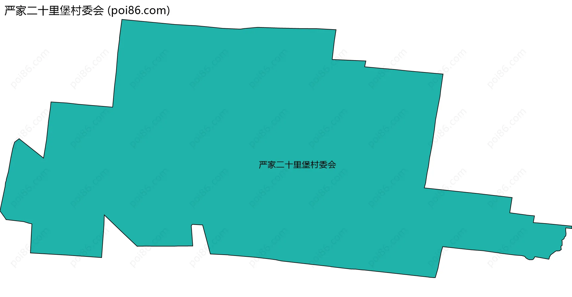 严家二十里堡村委会边界地图