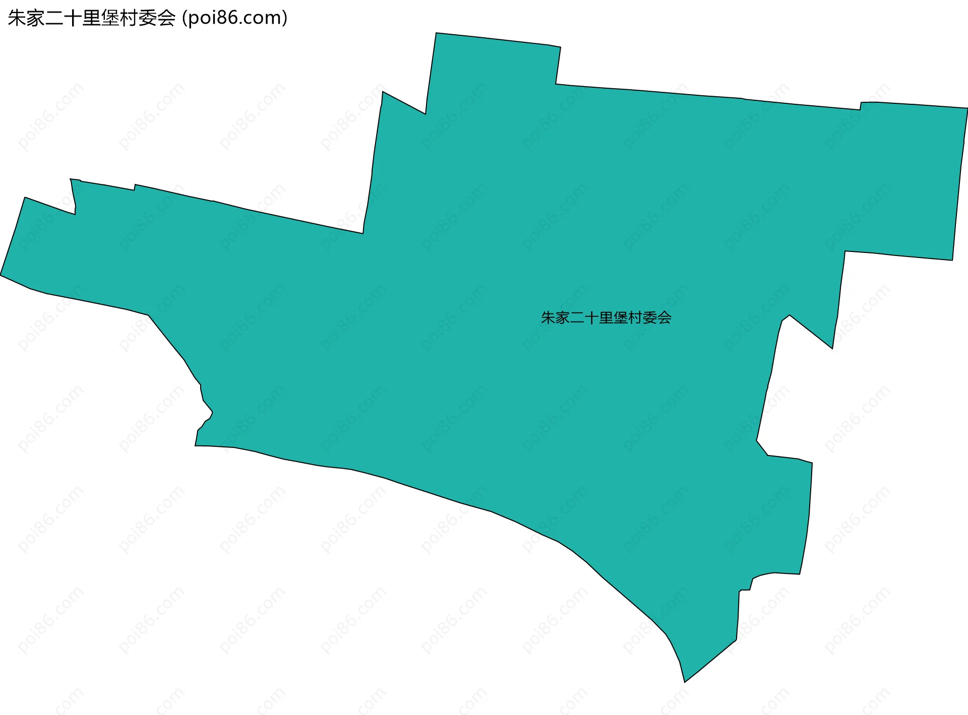 朱家二十里堡村委会边界地图