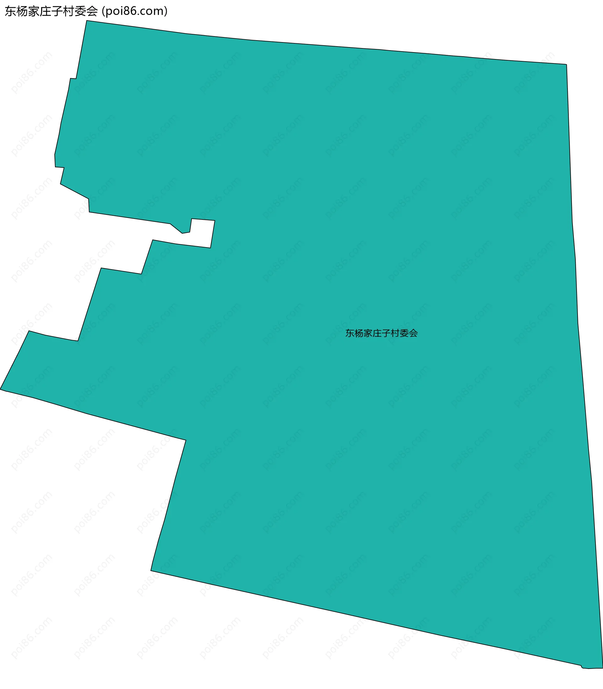 东杨家庄子村委会边界地图