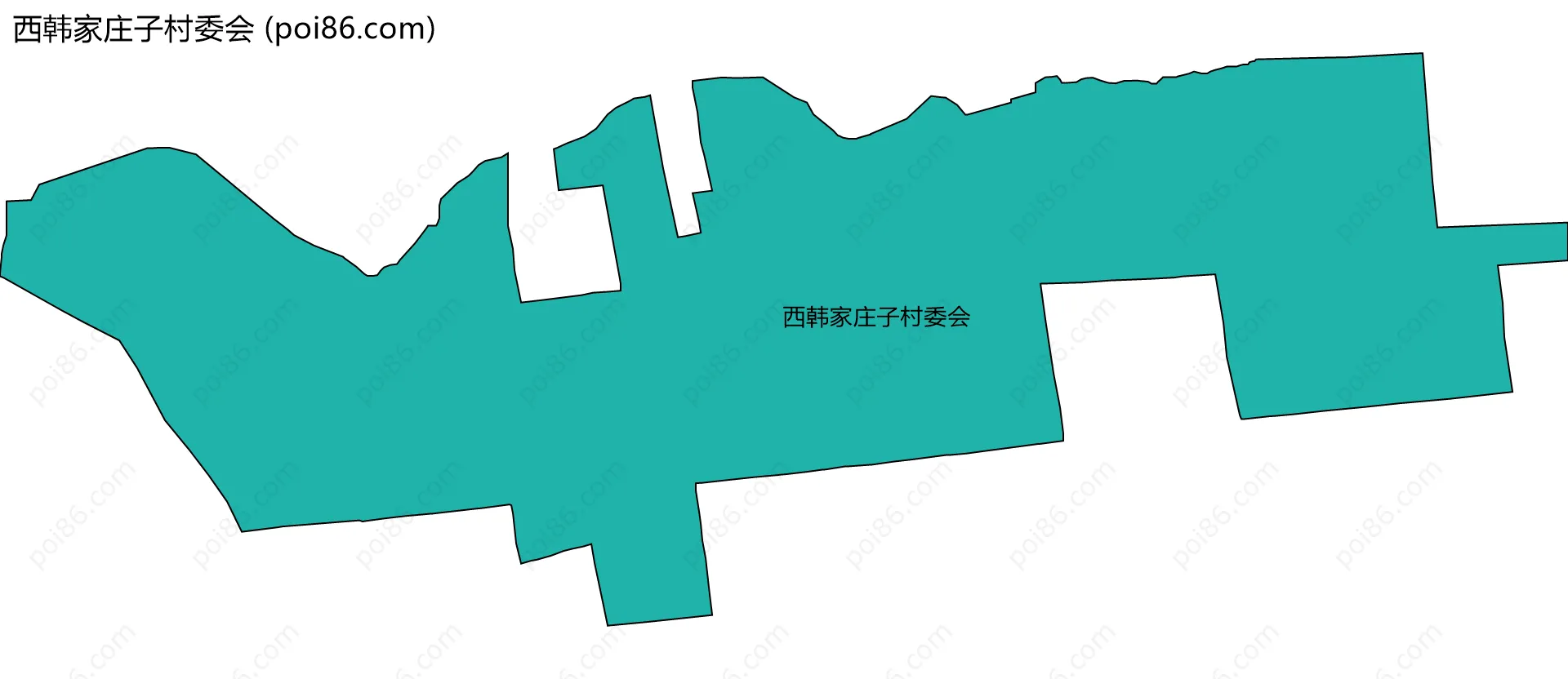 西韩家庄子村委会边界地图