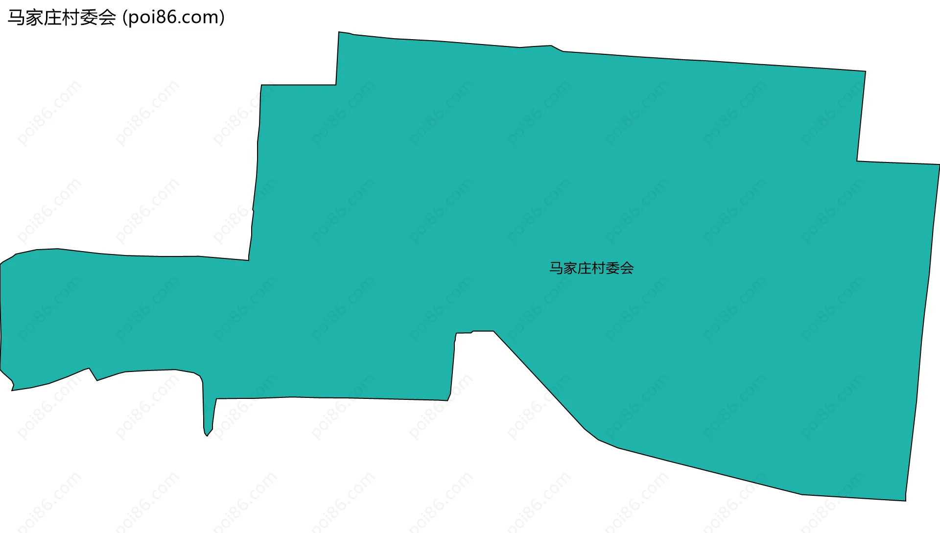 马家庄村委会边界地图