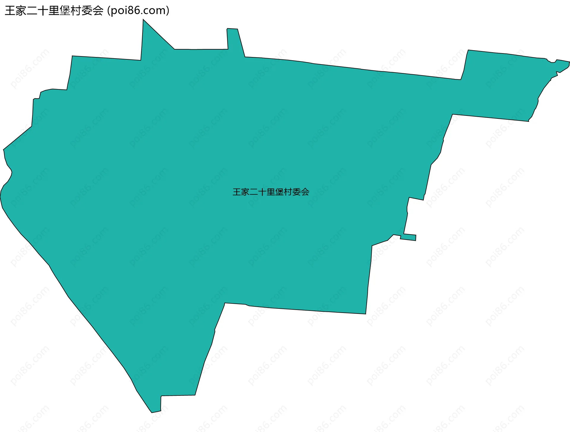 王家二十里堡村委会边界地图