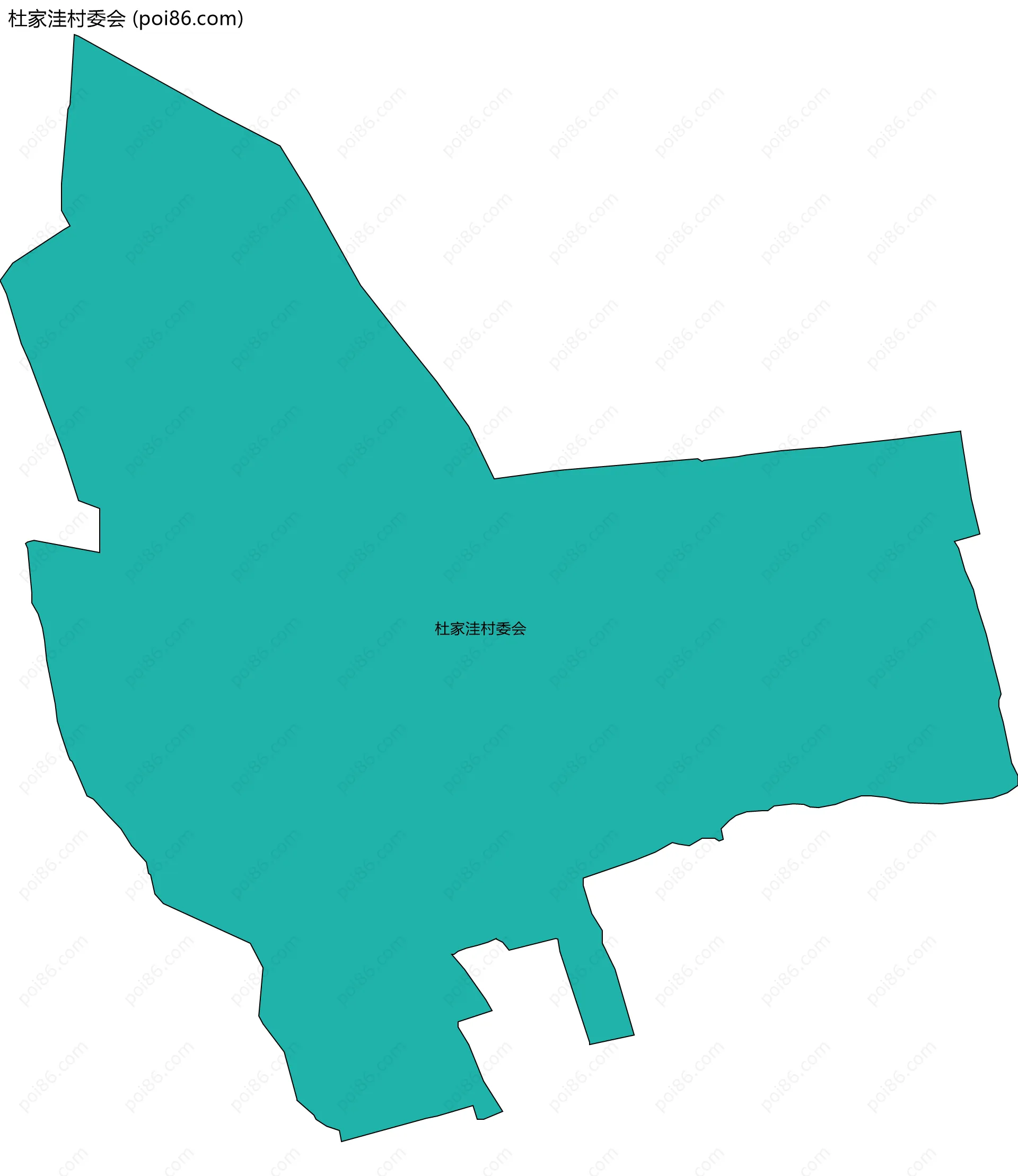 杜家洼村委会边界地图