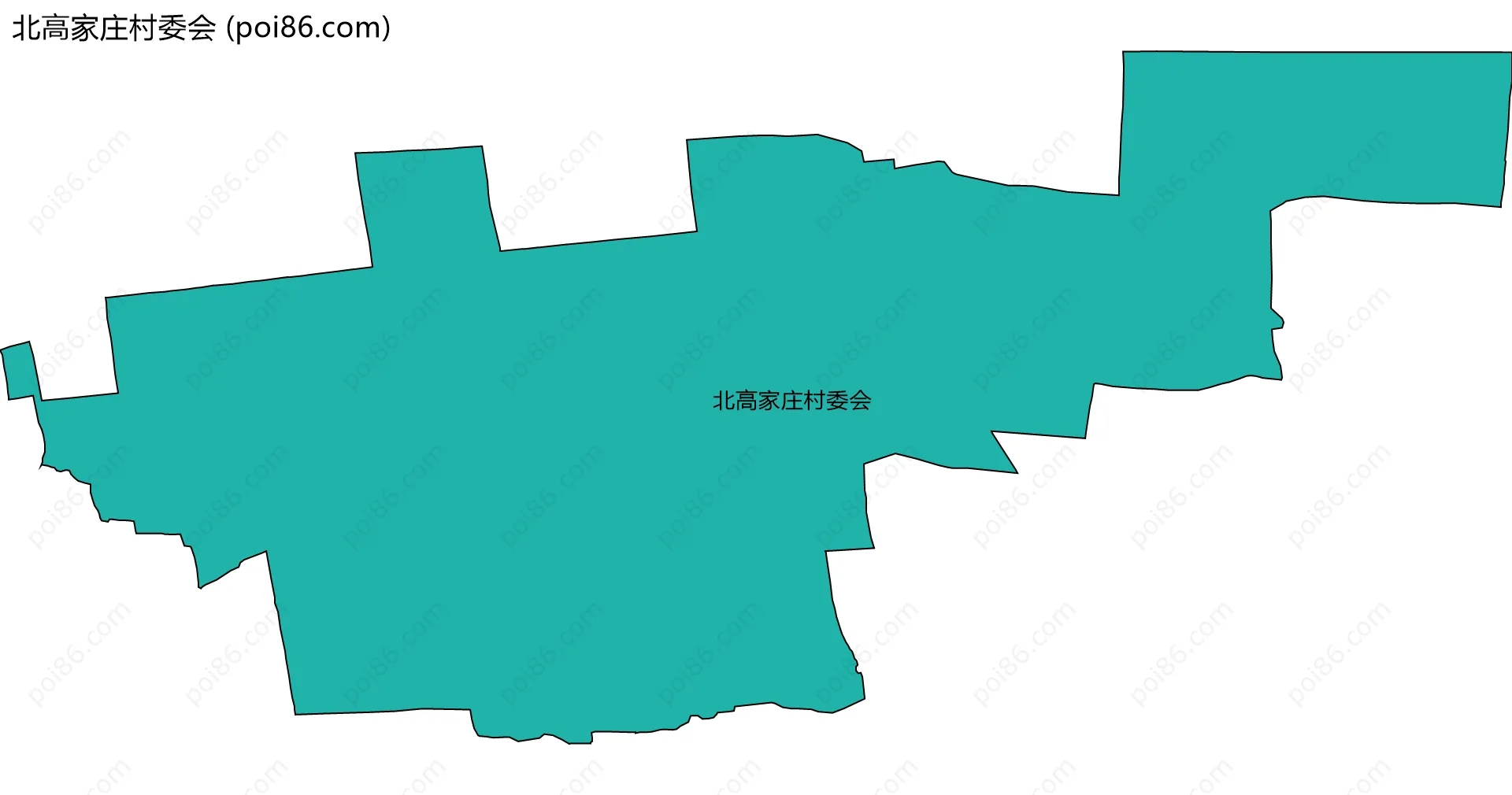 北高家庄村委会边界地图