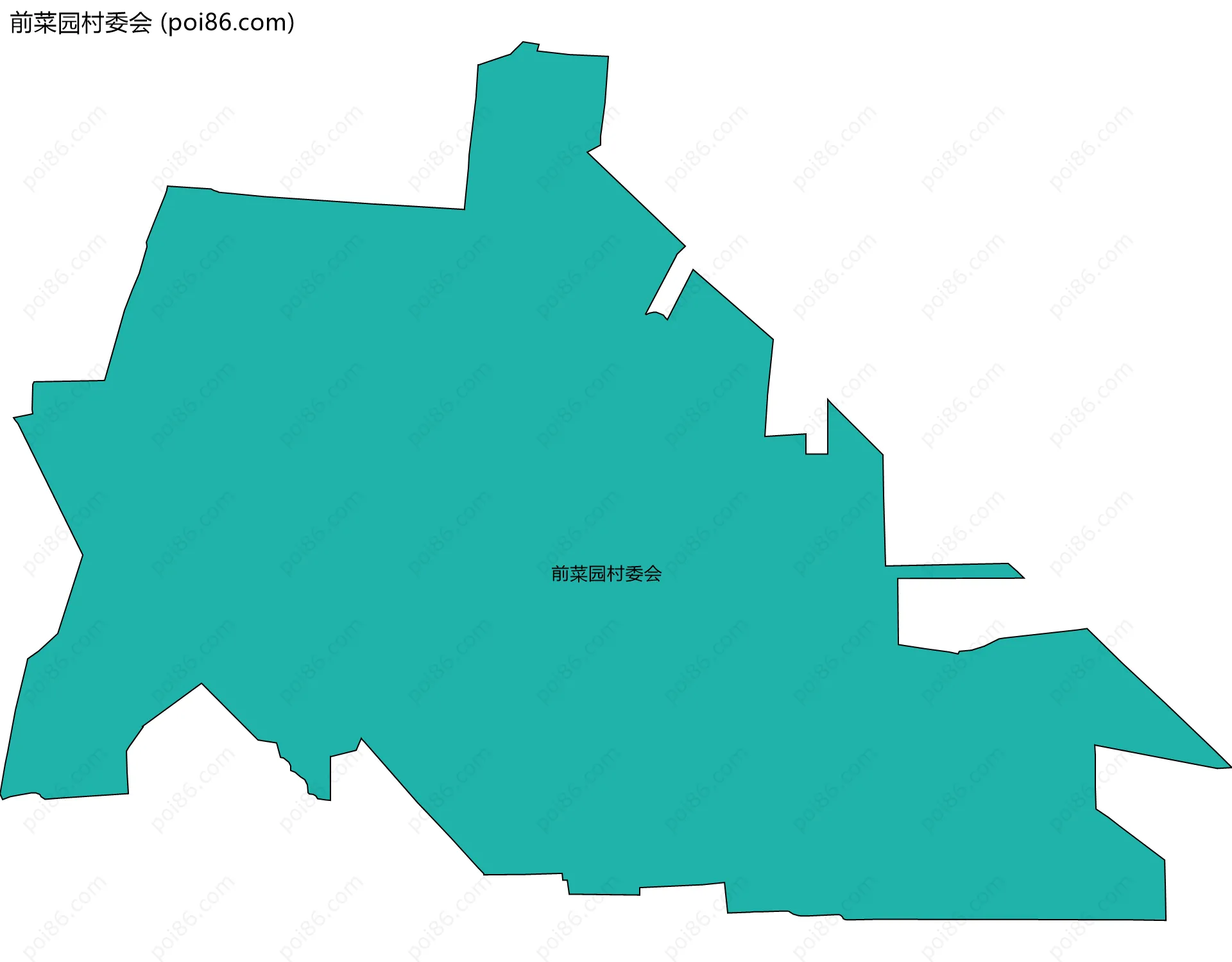 前菜园村委会边界地图