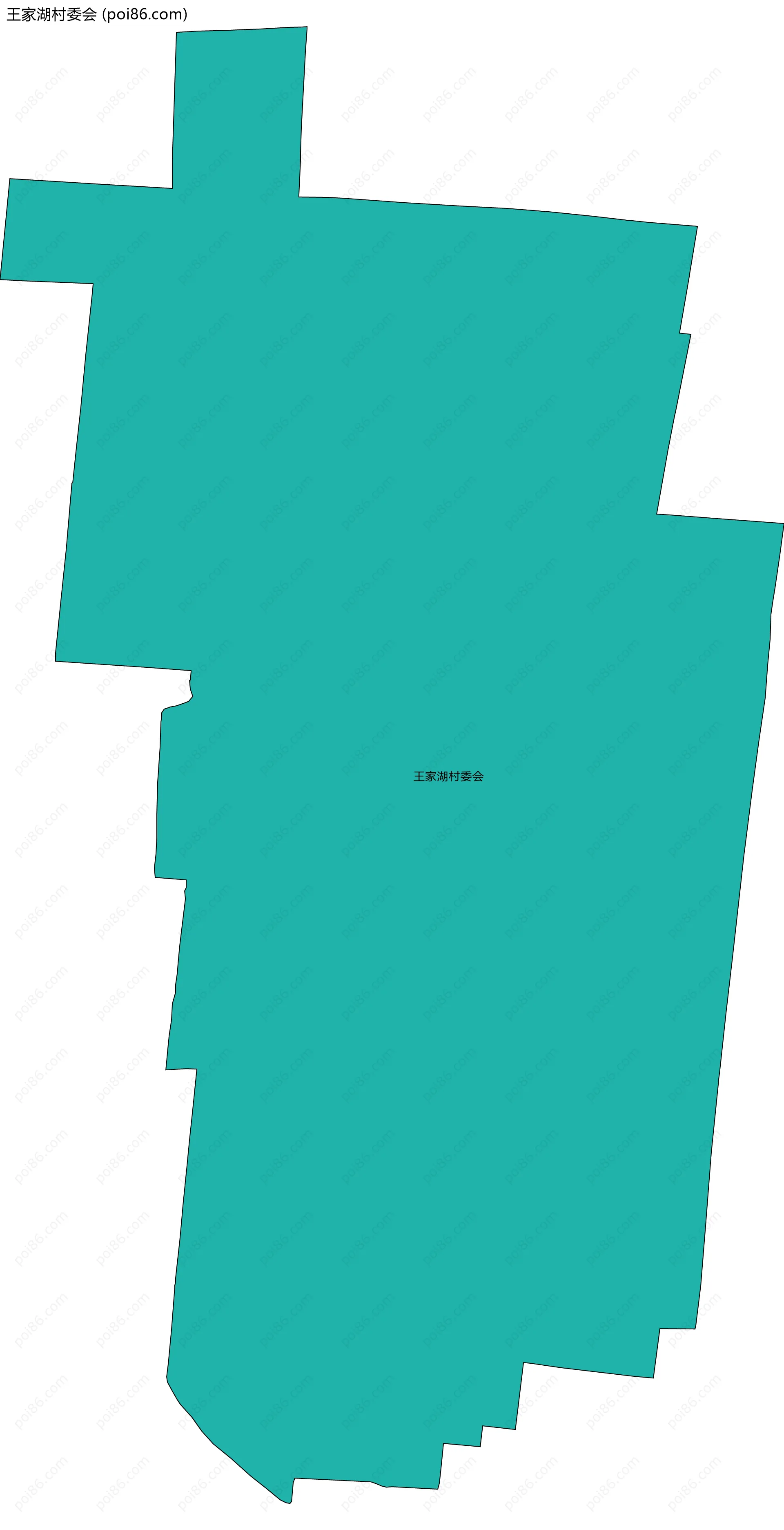 王家湖村委会边界地图