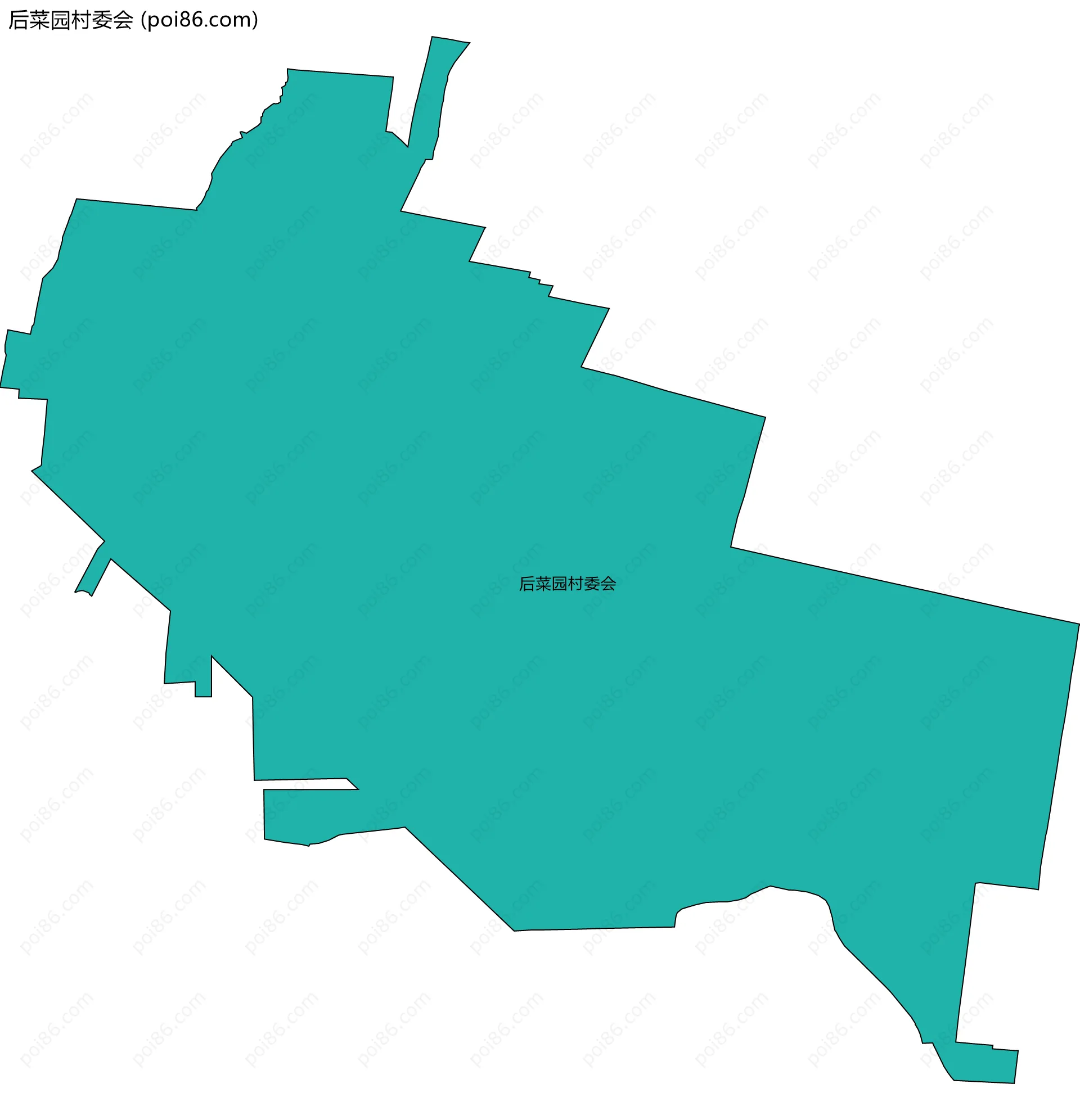 后菜园村委会边界地图