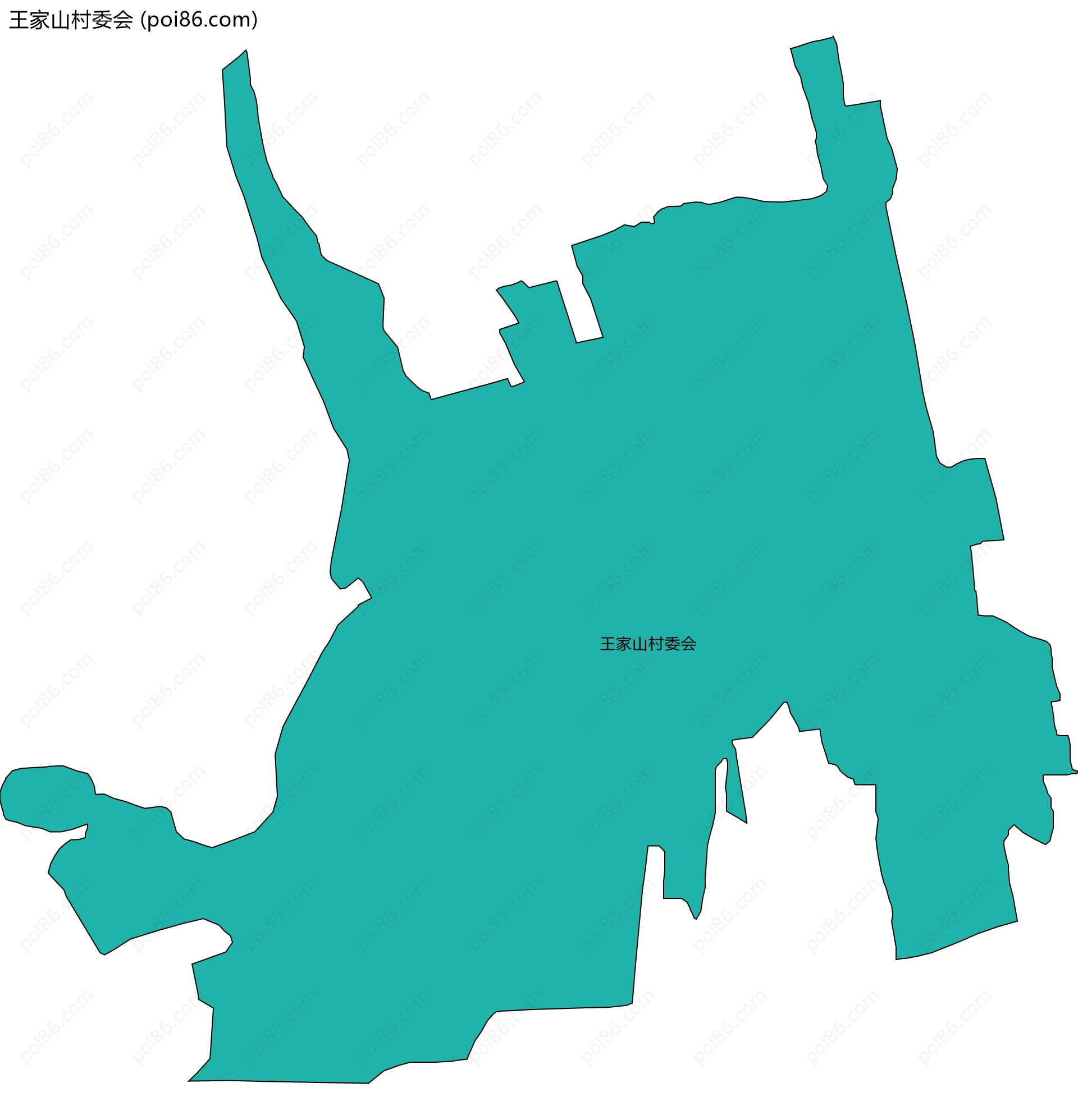 王家山村委会边界地图