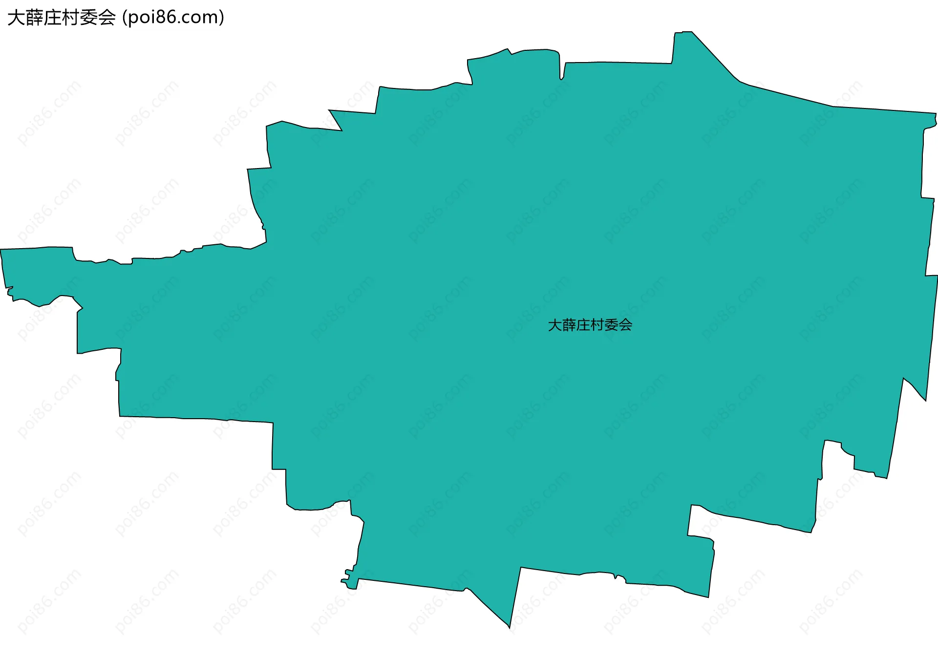 大薛庄村委会边界地图