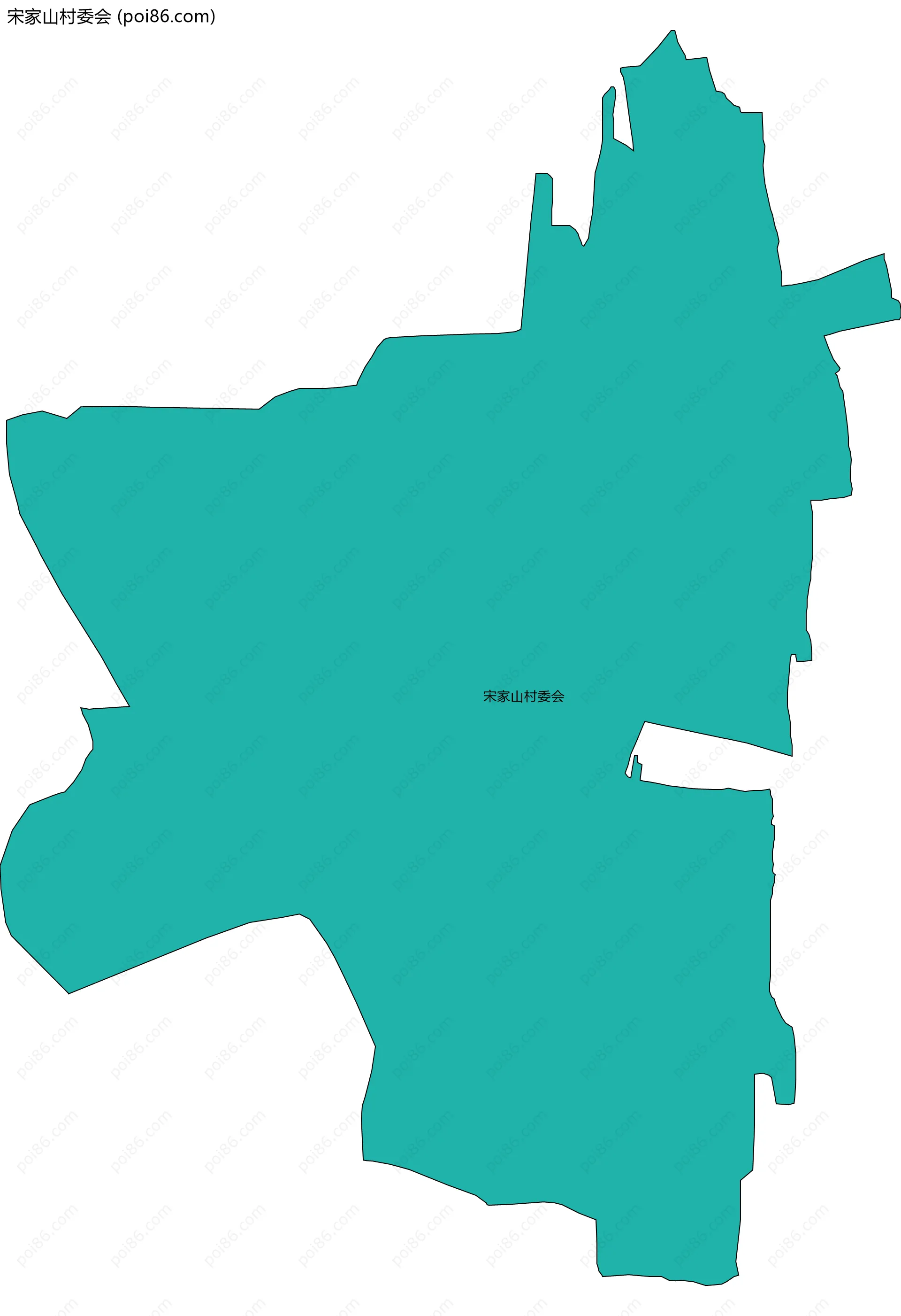 宋家山村委会边界地图