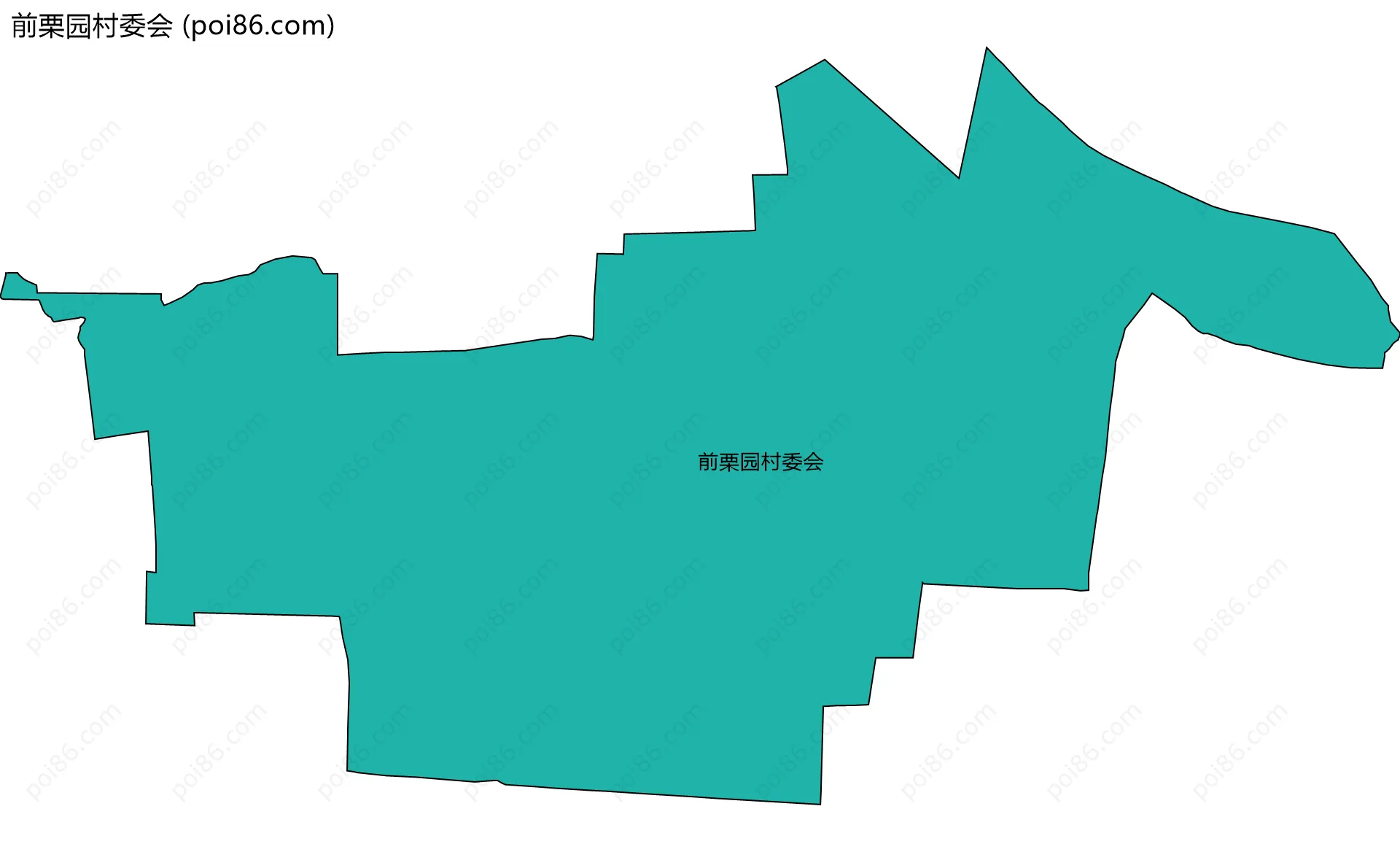 前栗园村委会边界地图