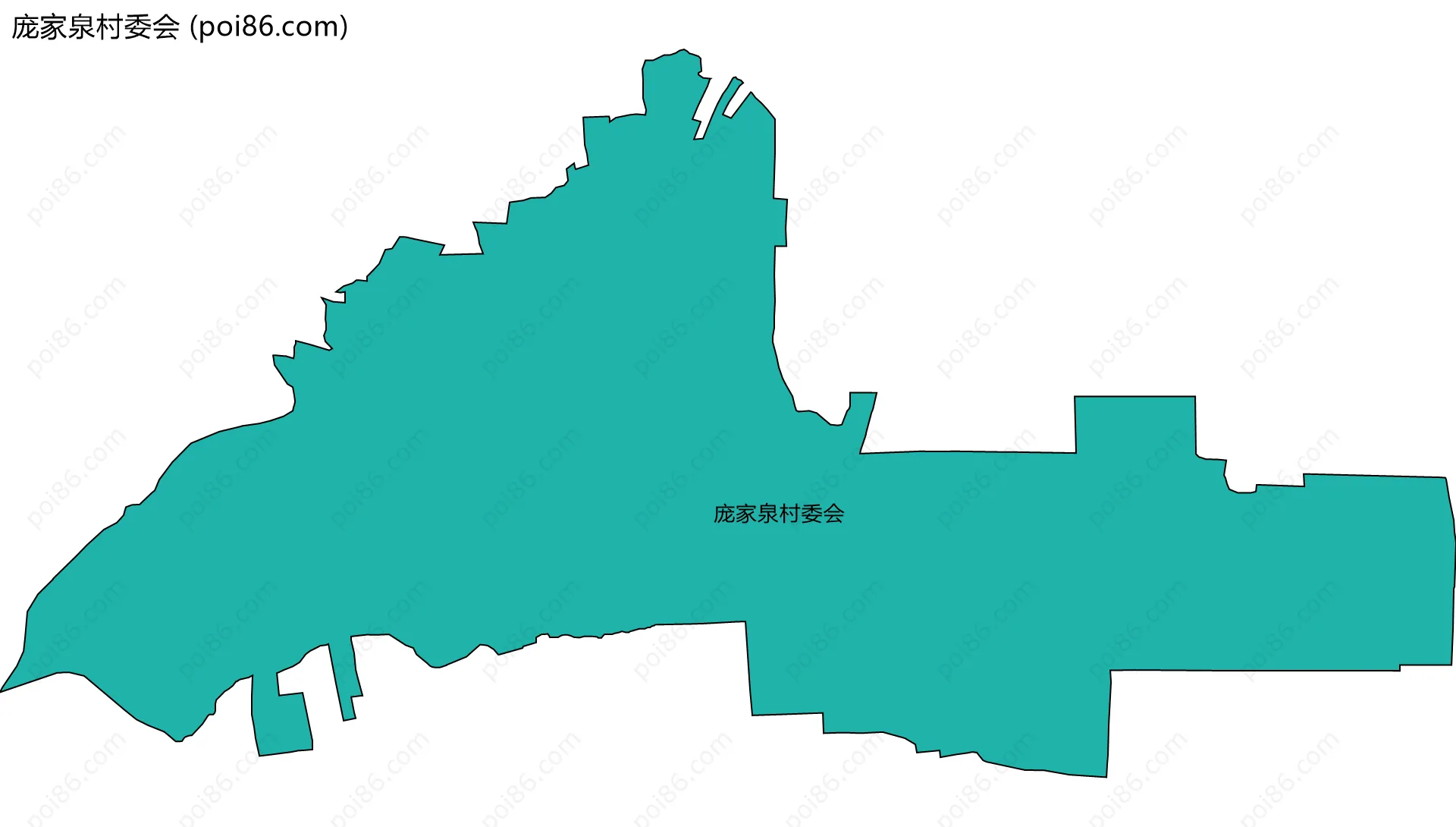 庞家泉村委会边界地图