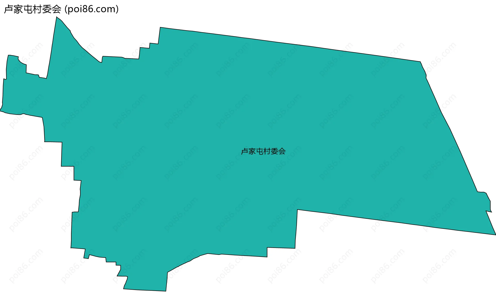 卢家屯村委会边界地图