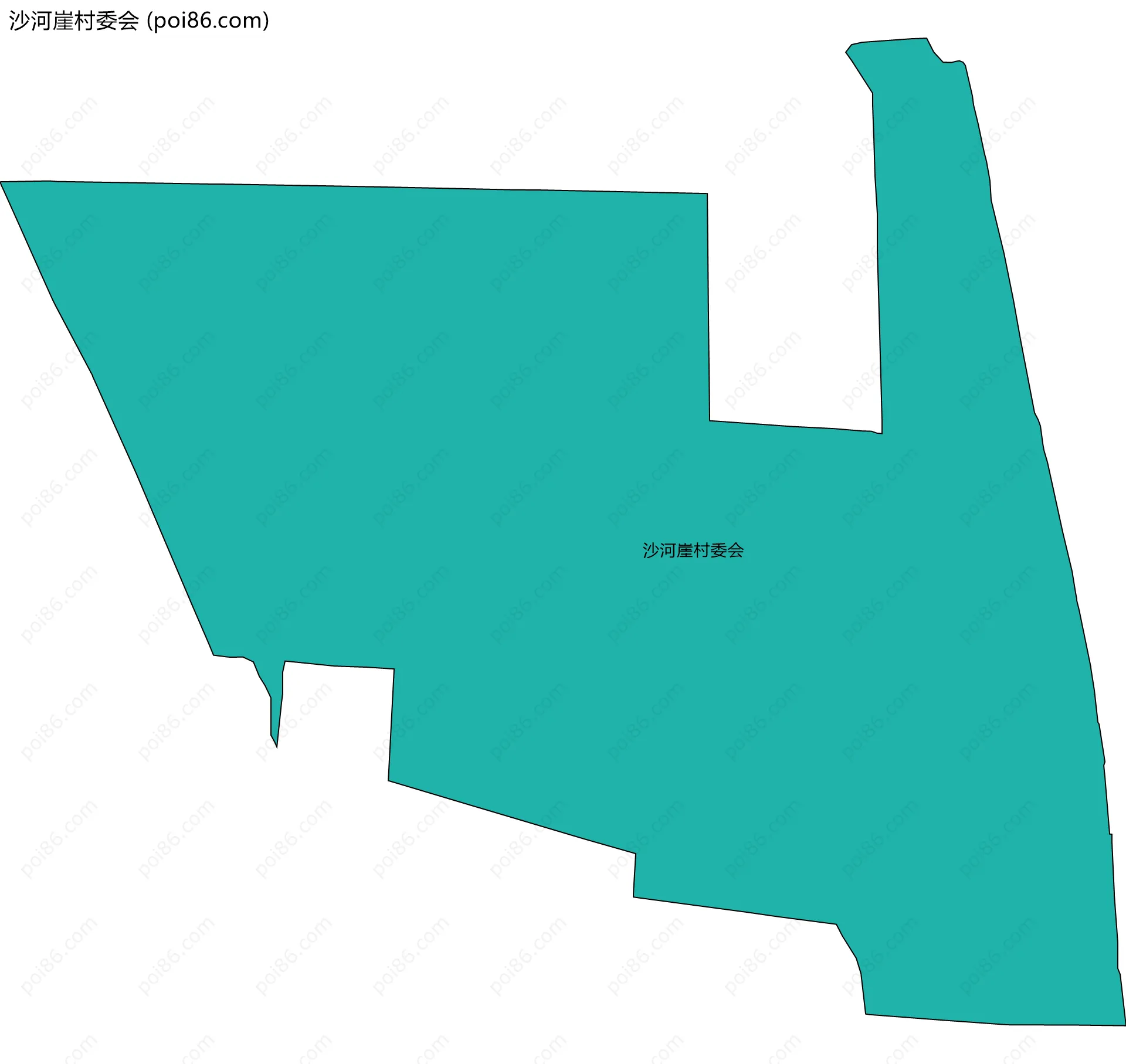 沙河崖村委会边界地图