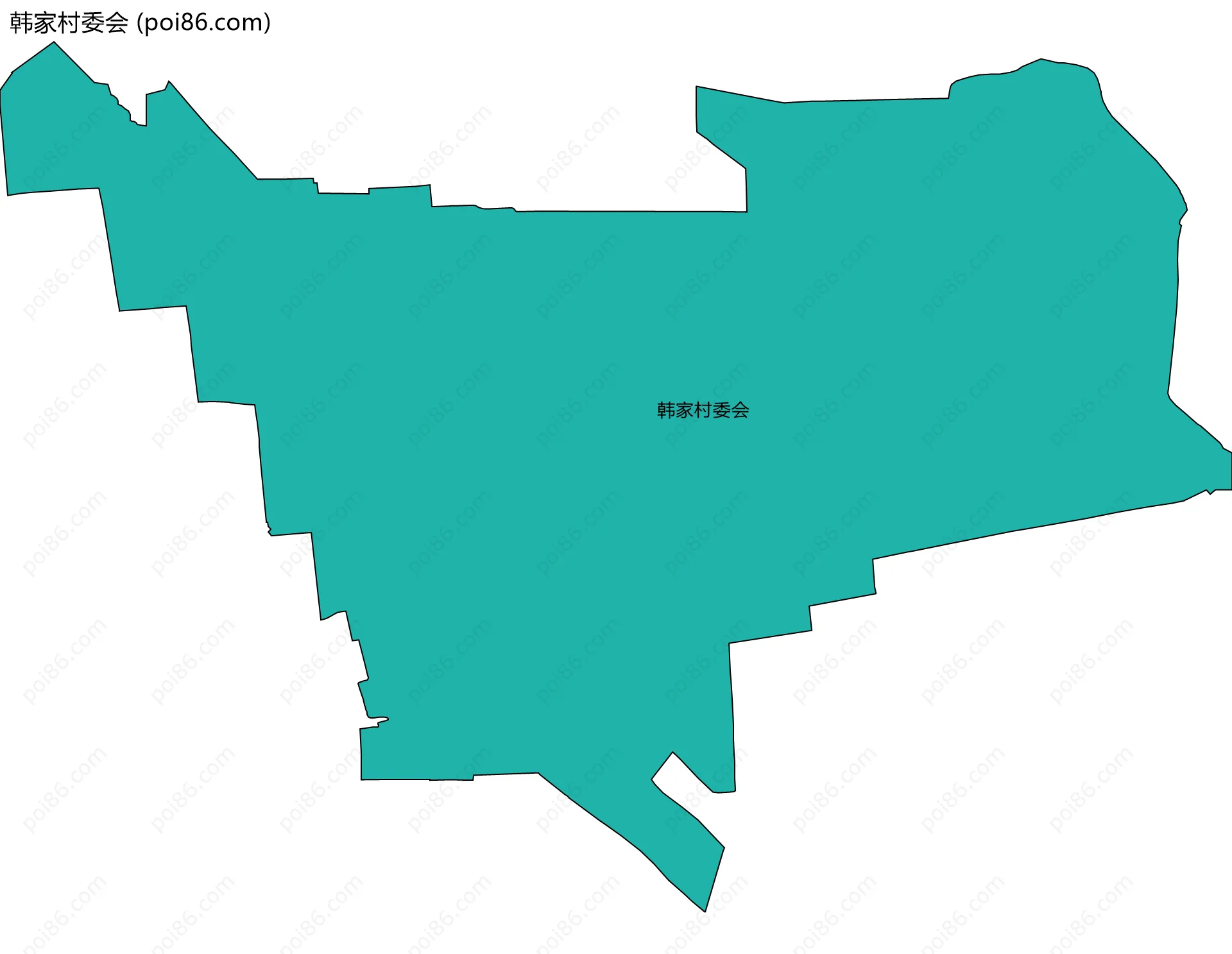 韩家村委会边界地图