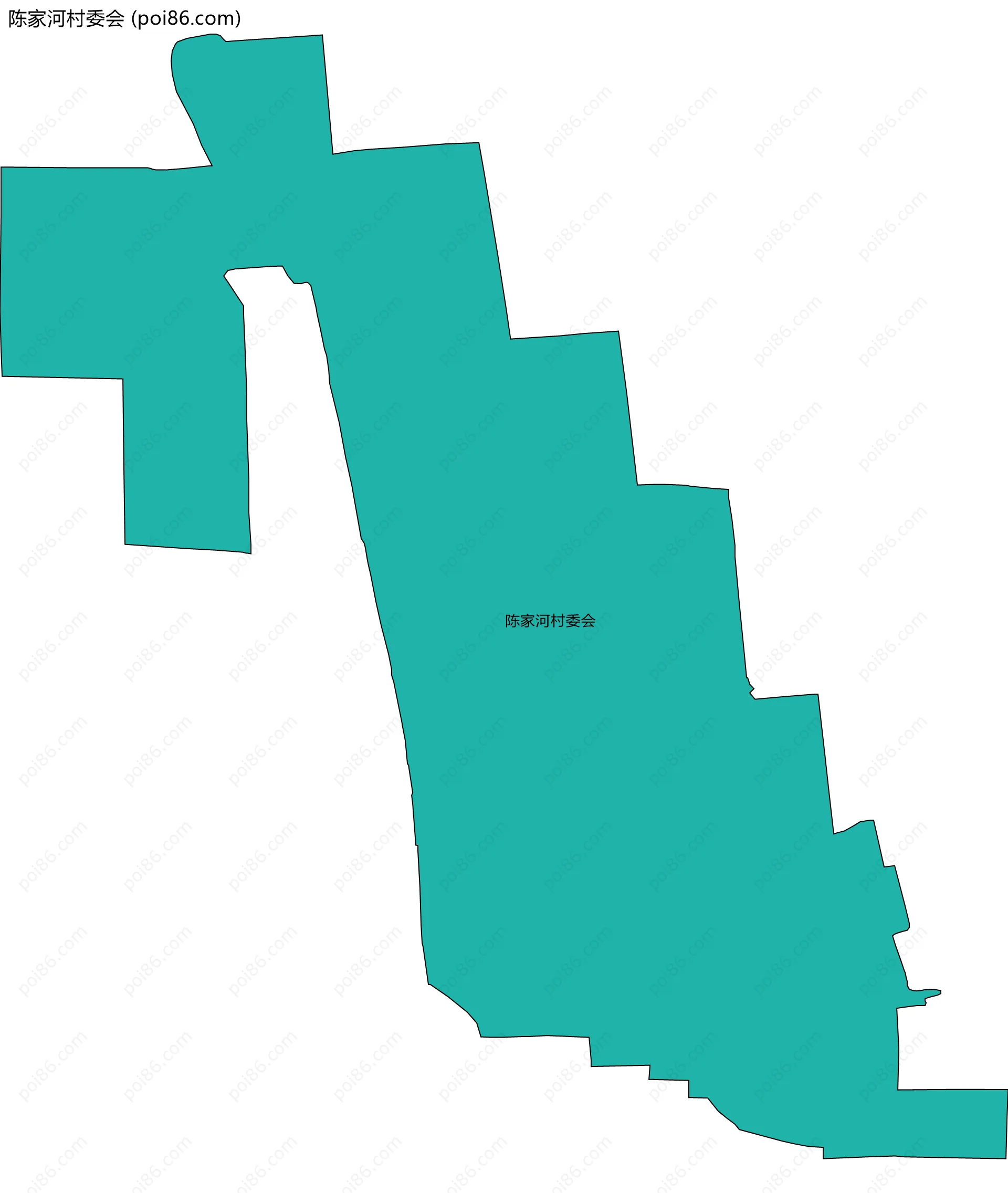 陈家河村委会边界地图