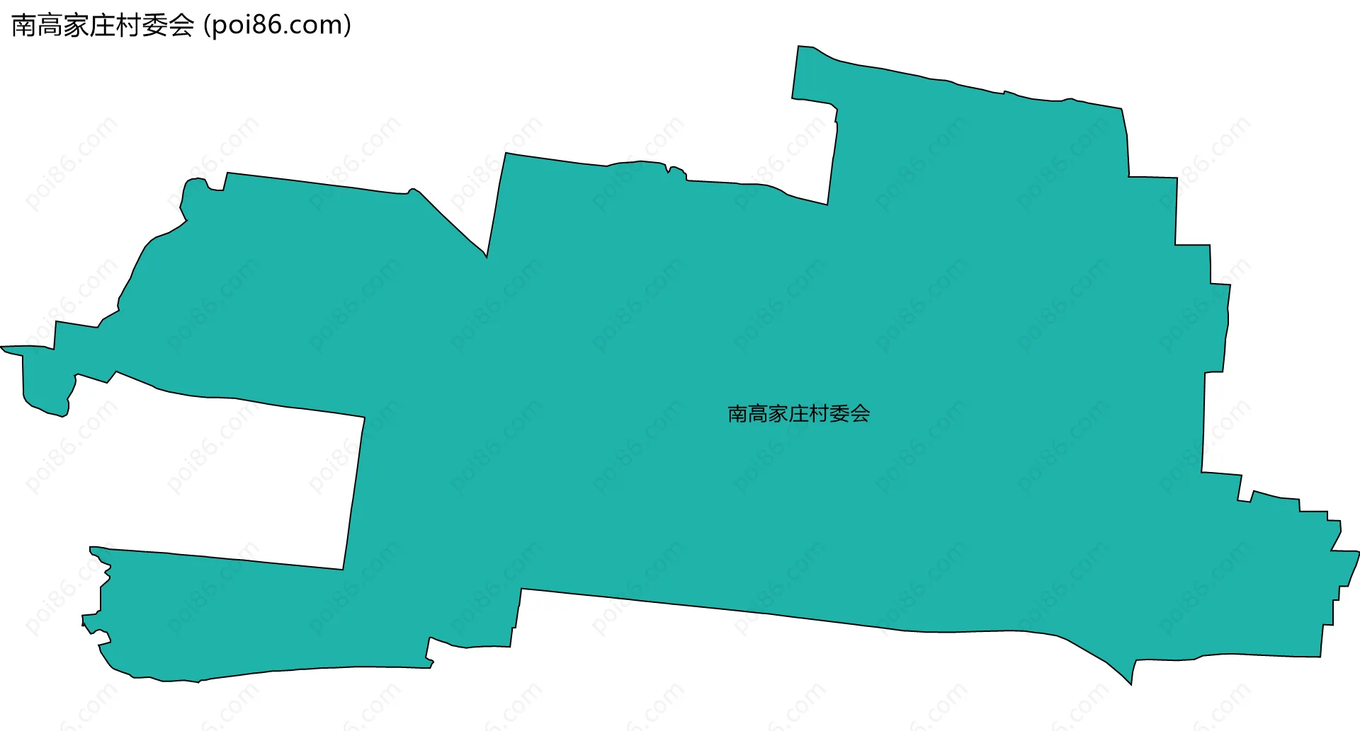 南高家庄村委会边界地图