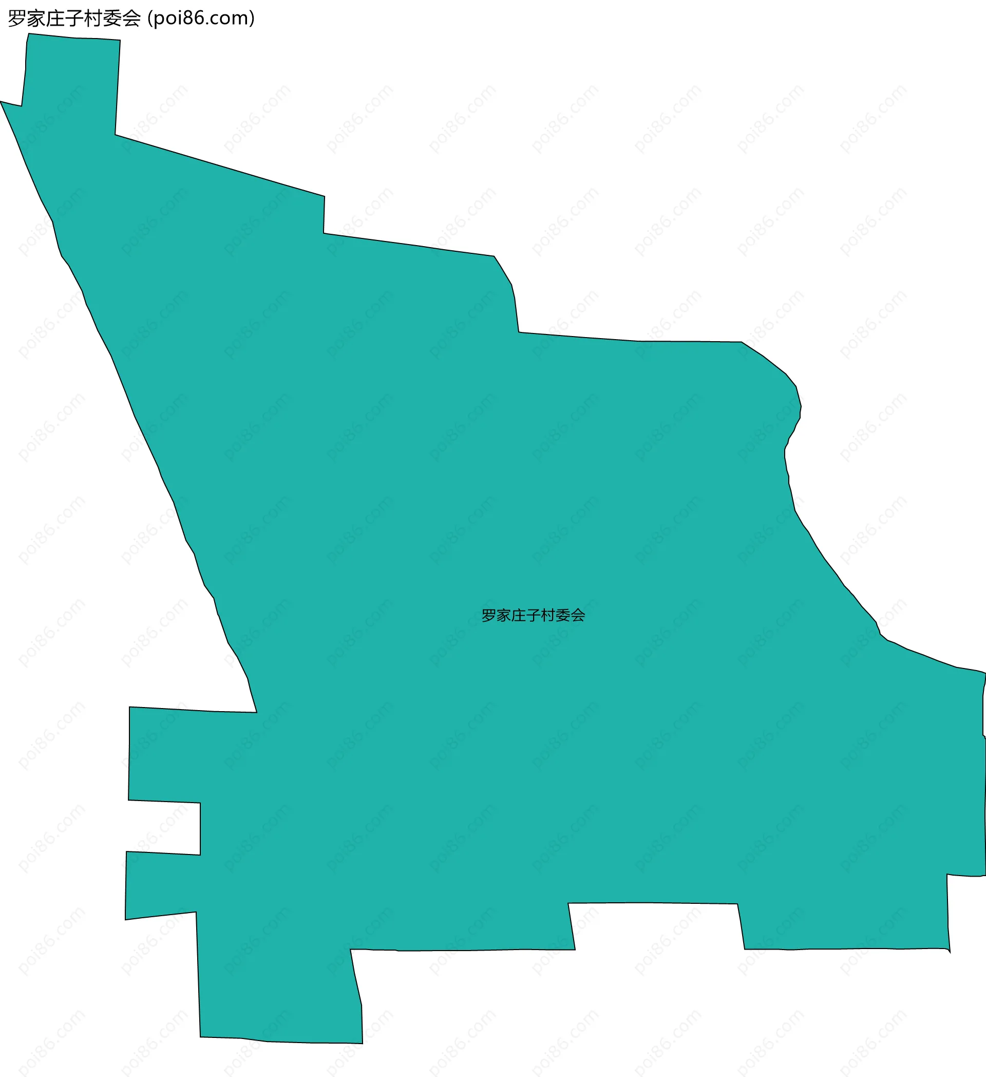 罗家庄子村委会边界地图