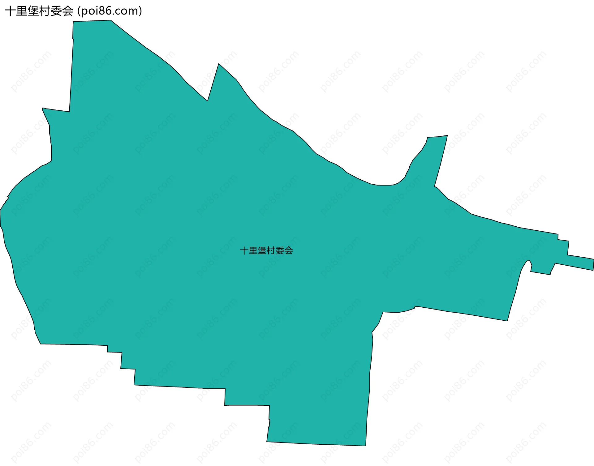 十里堡村委会边界地图