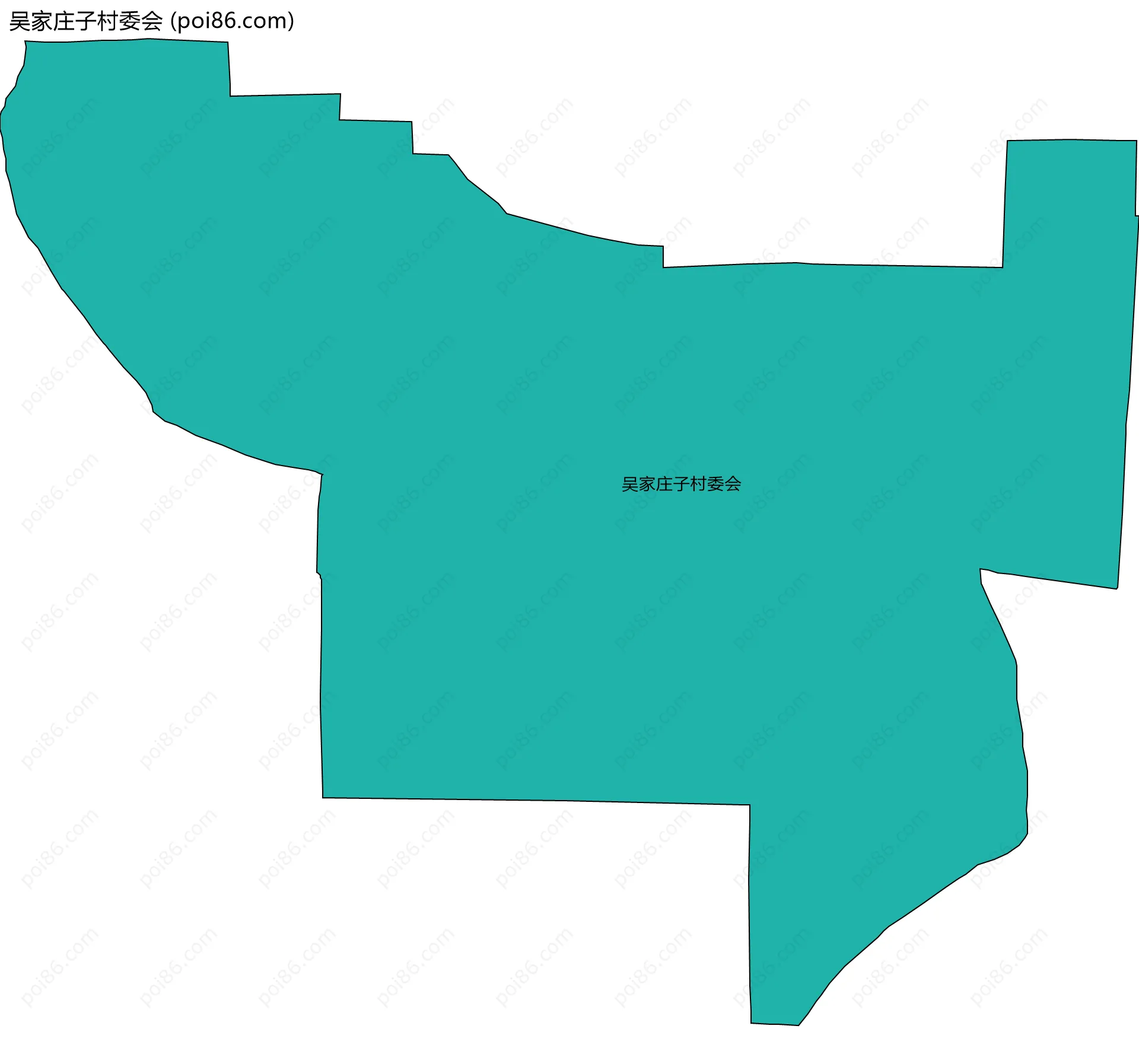 吴家庄子村委会边界地图