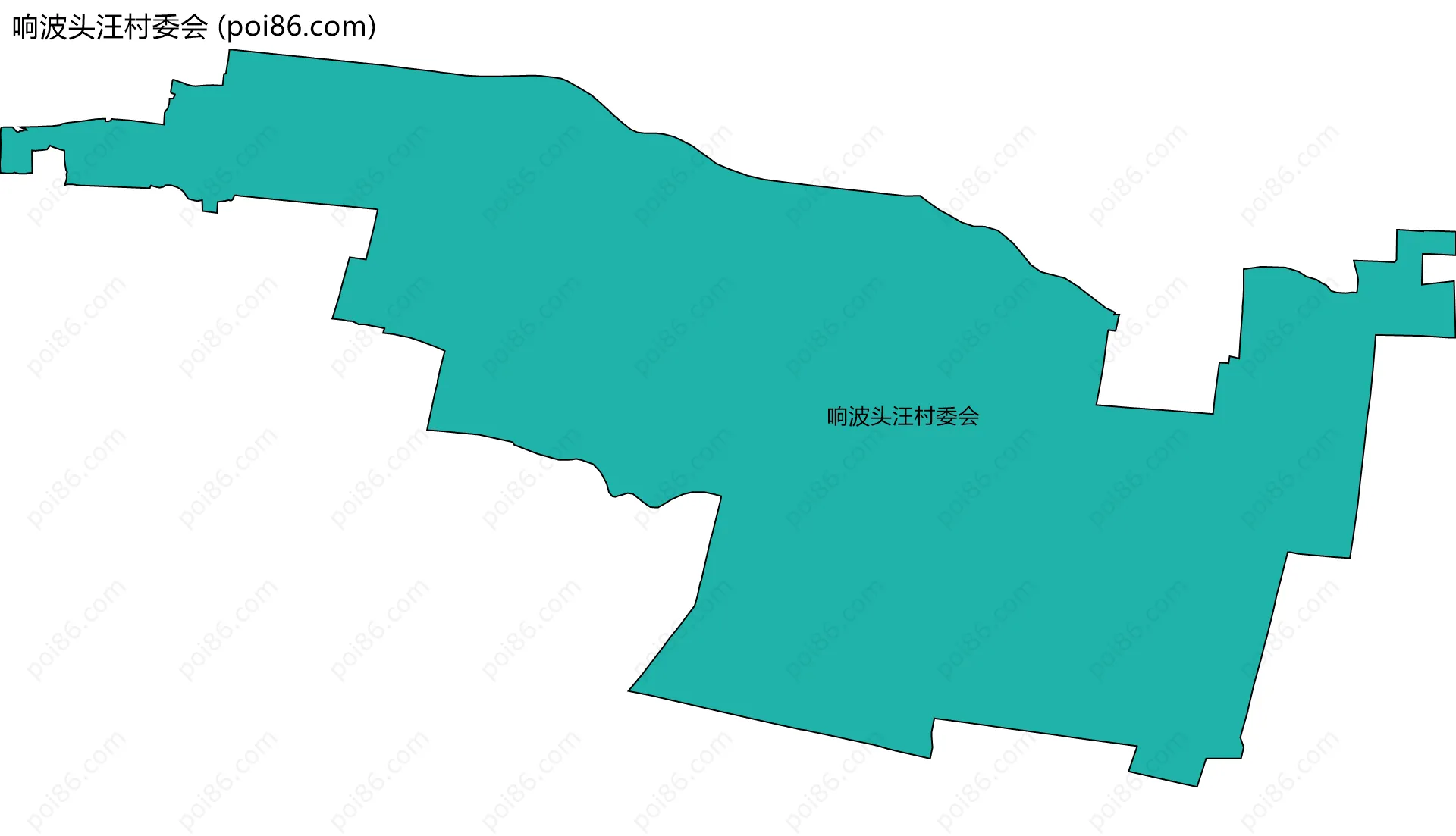 响波头汪村委会边界地图