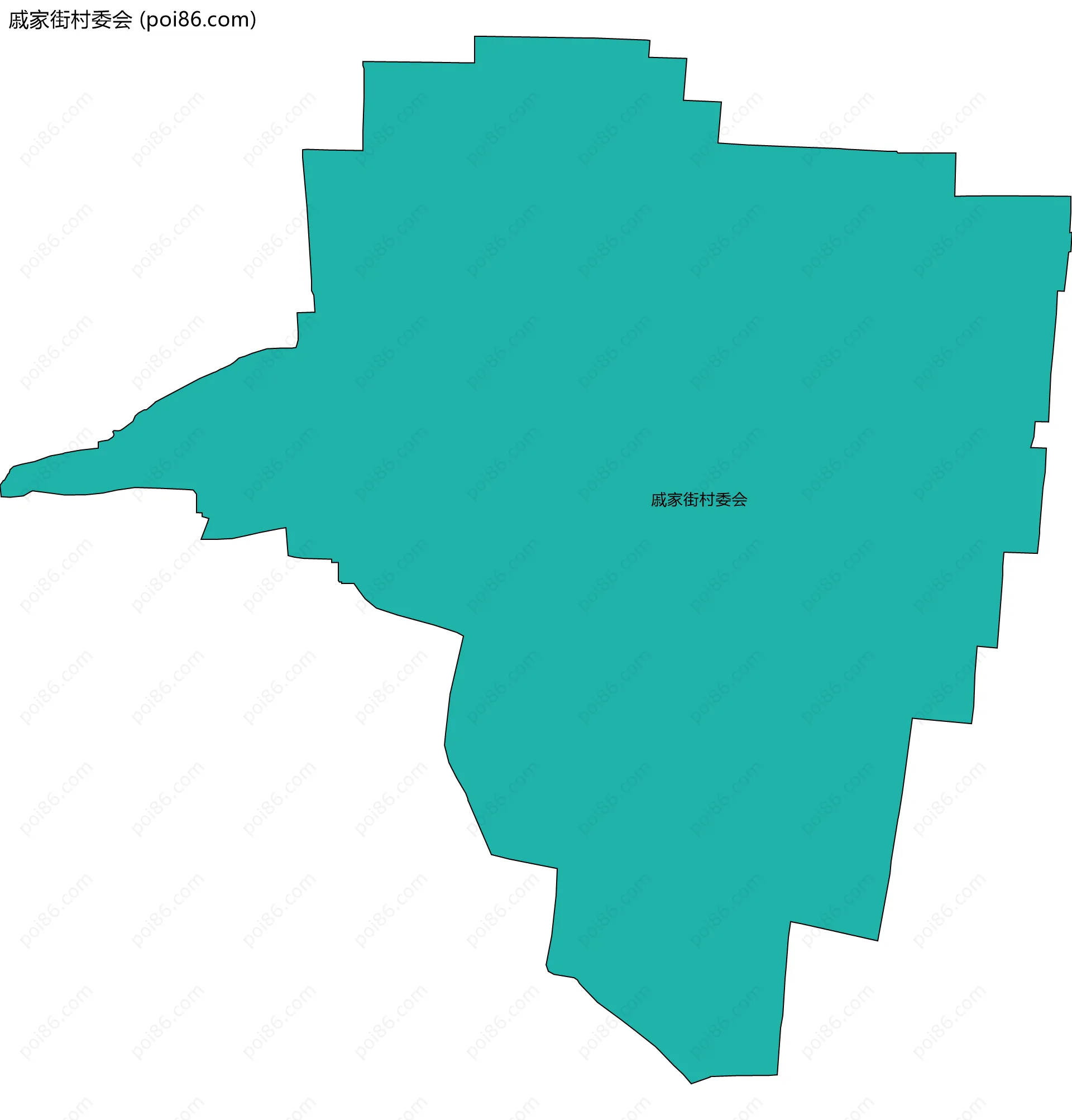 戚家街村委会边界地图
