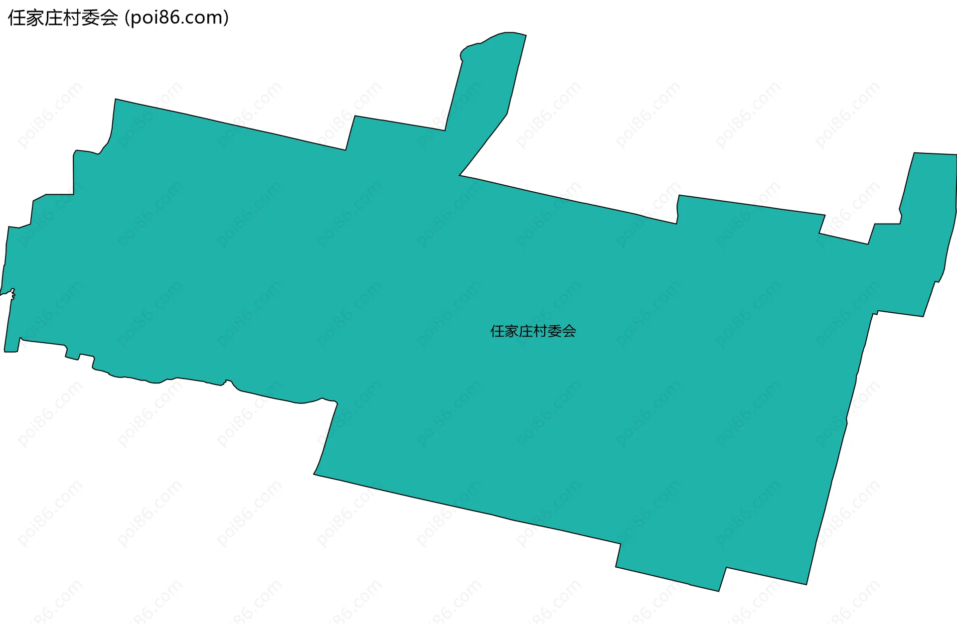 任家庄村委会边界地图