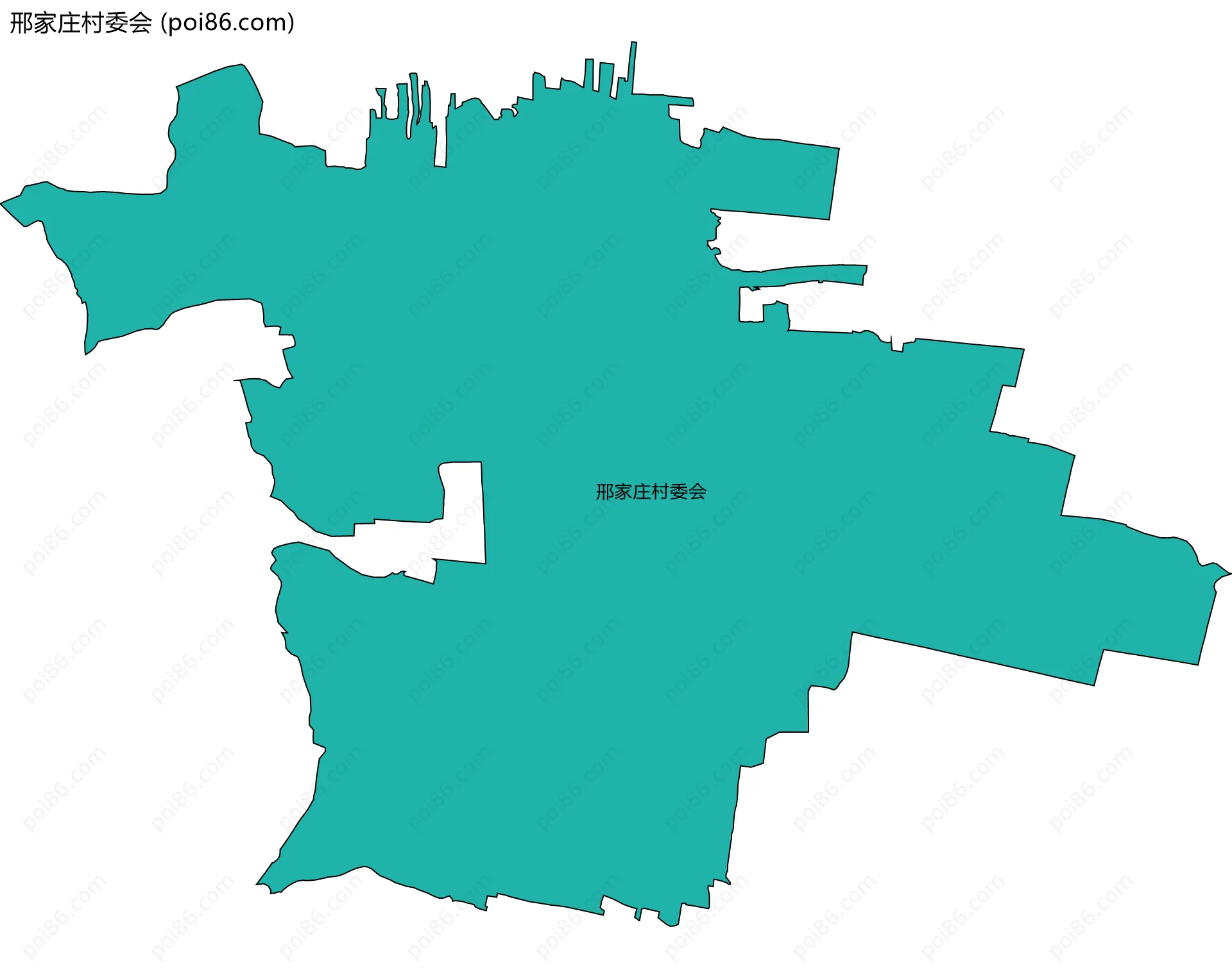 邢家庄村委会边界地图