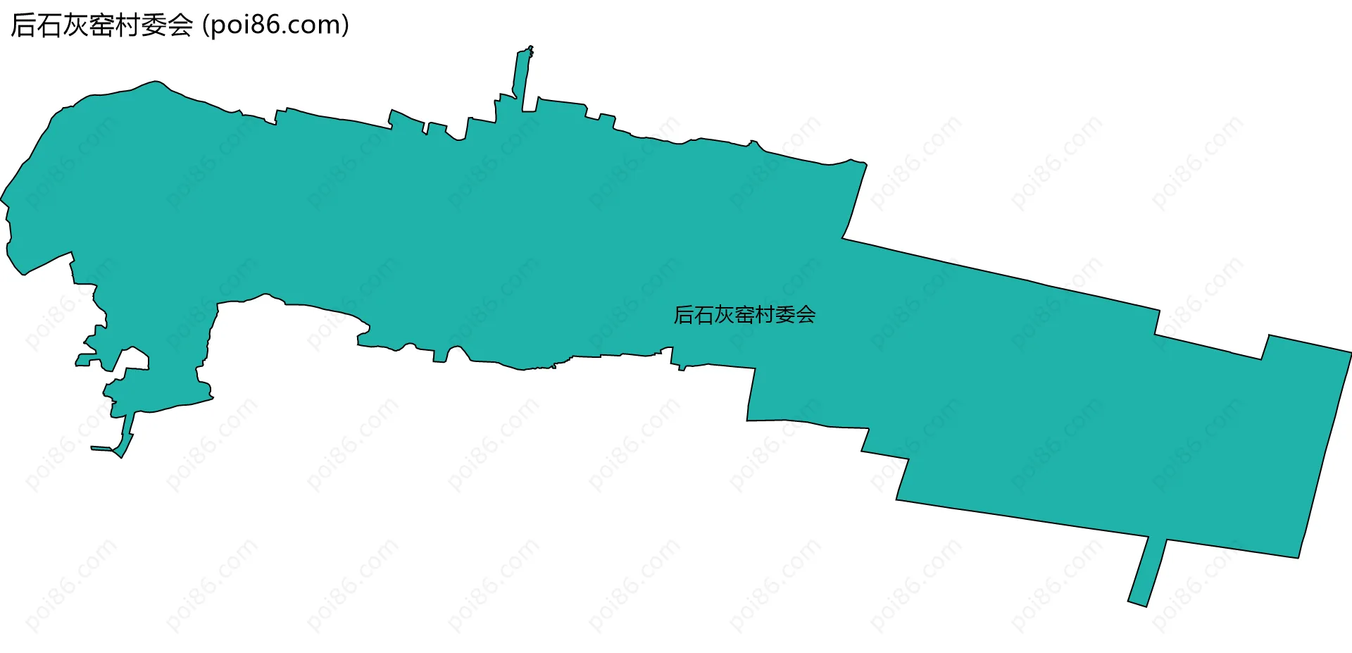 后石灰窑村委会边界地图