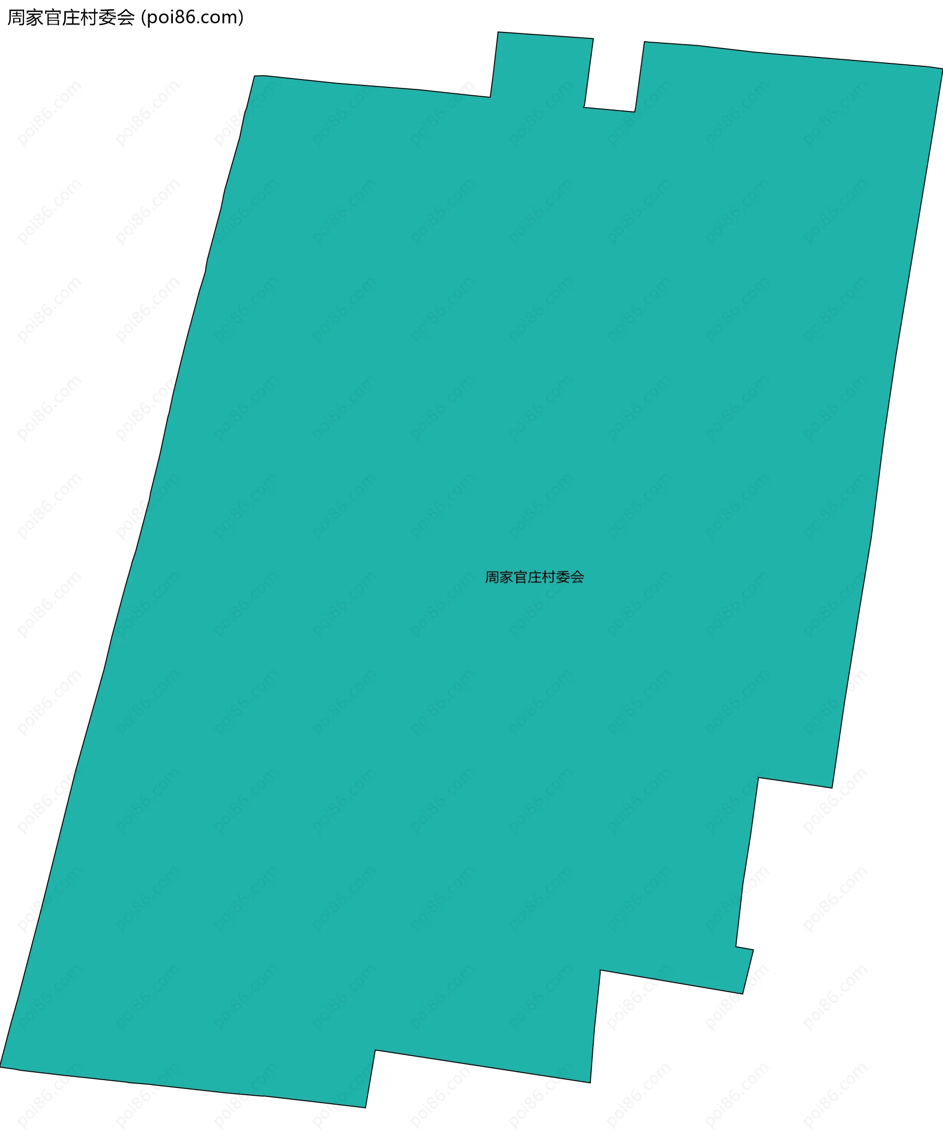 周家官庄村委会边界地图