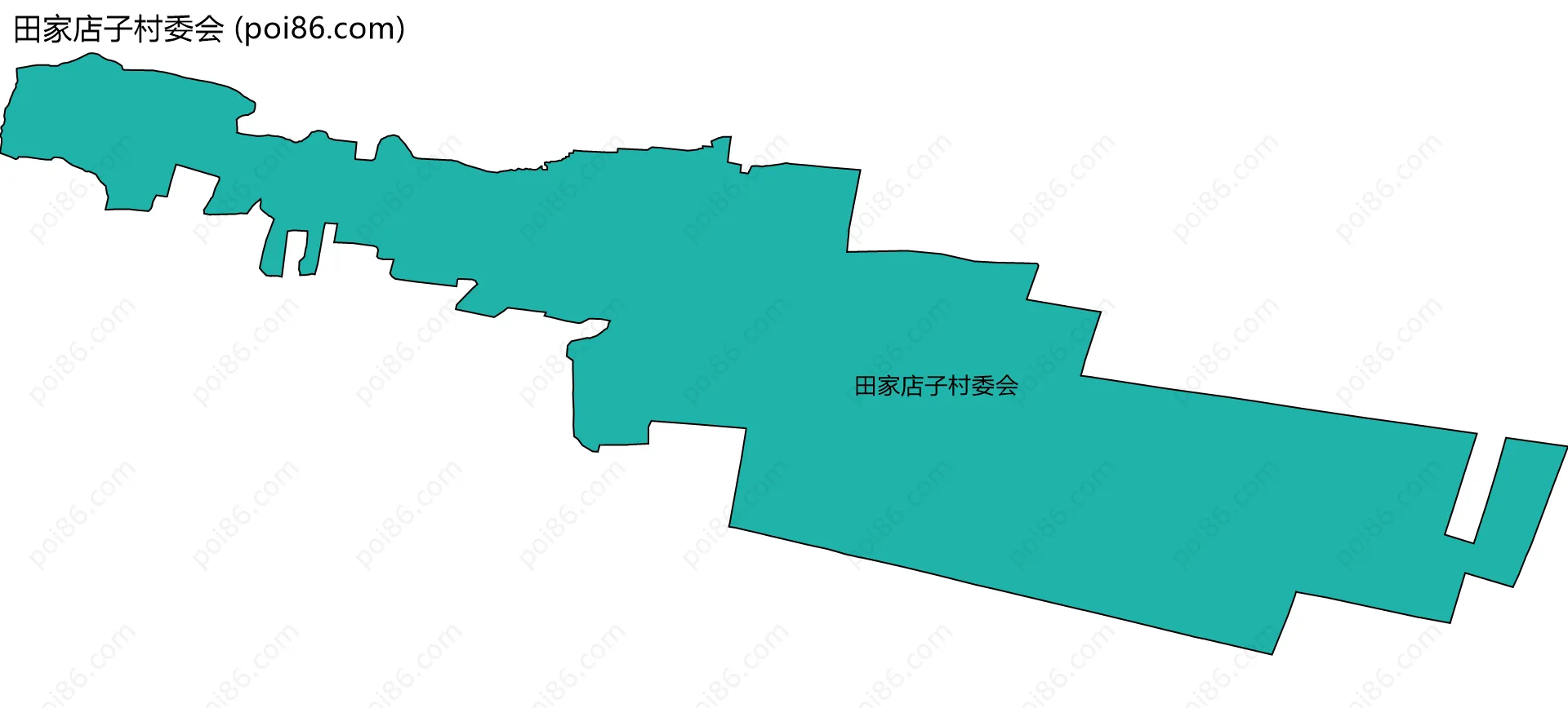 田家店子村委会边界地图
