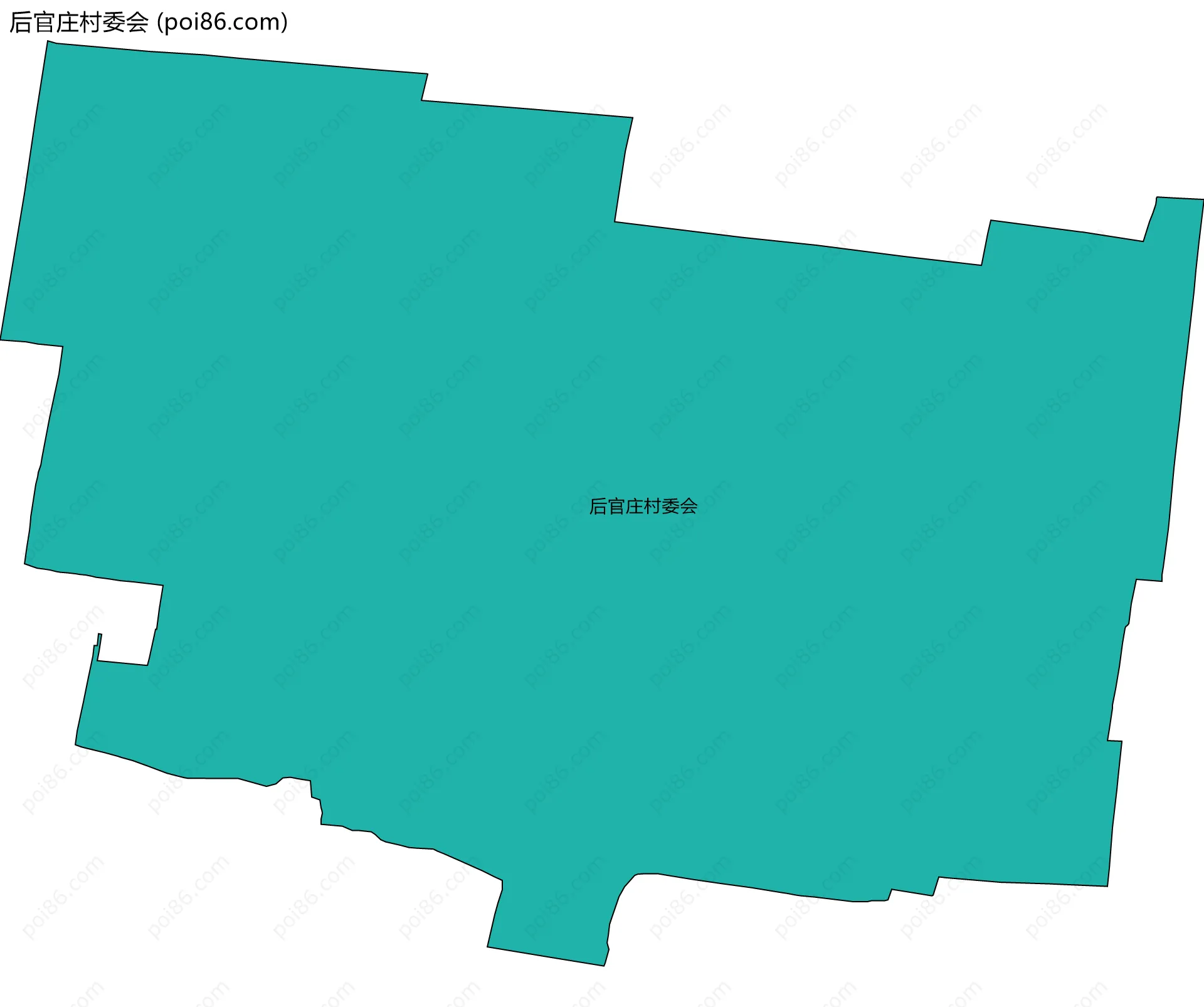 后官庄村委会边界地图