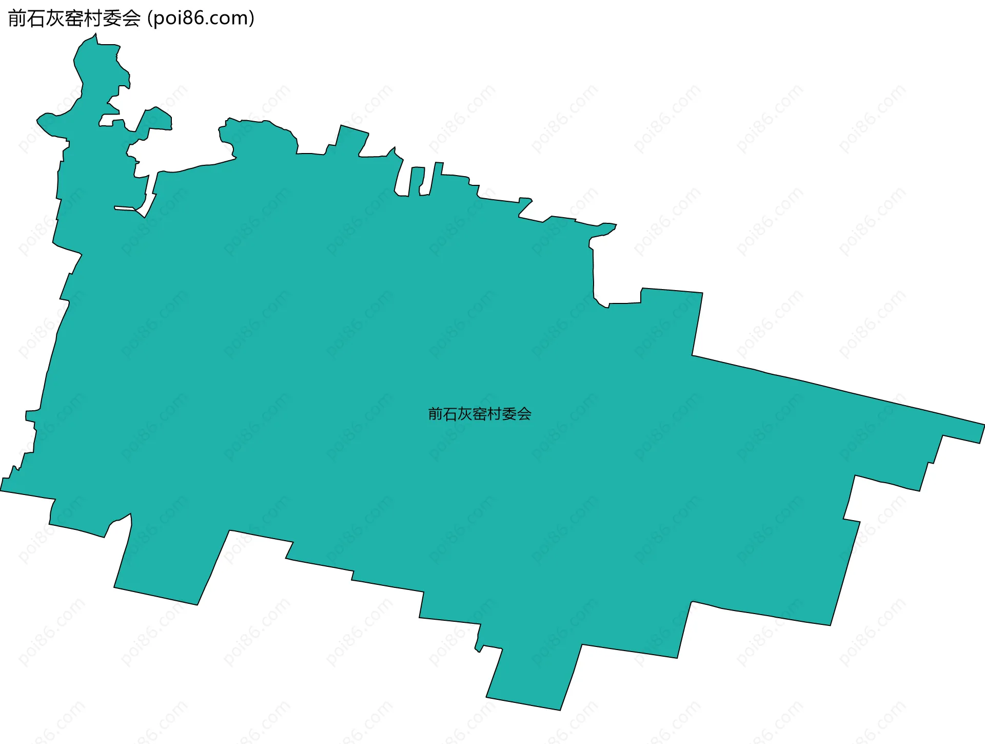 前石灰窑村委会边界地图