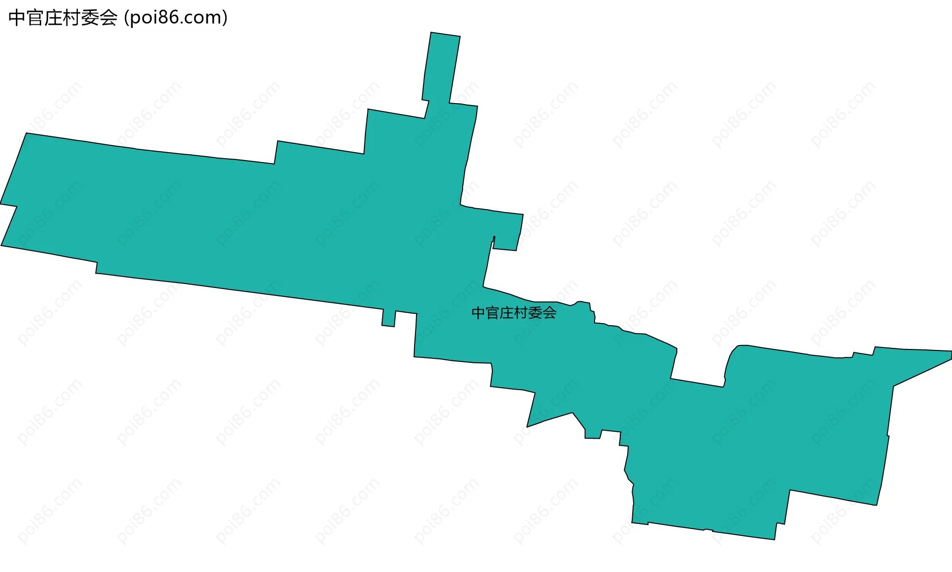 中官庄村委会边界地图
