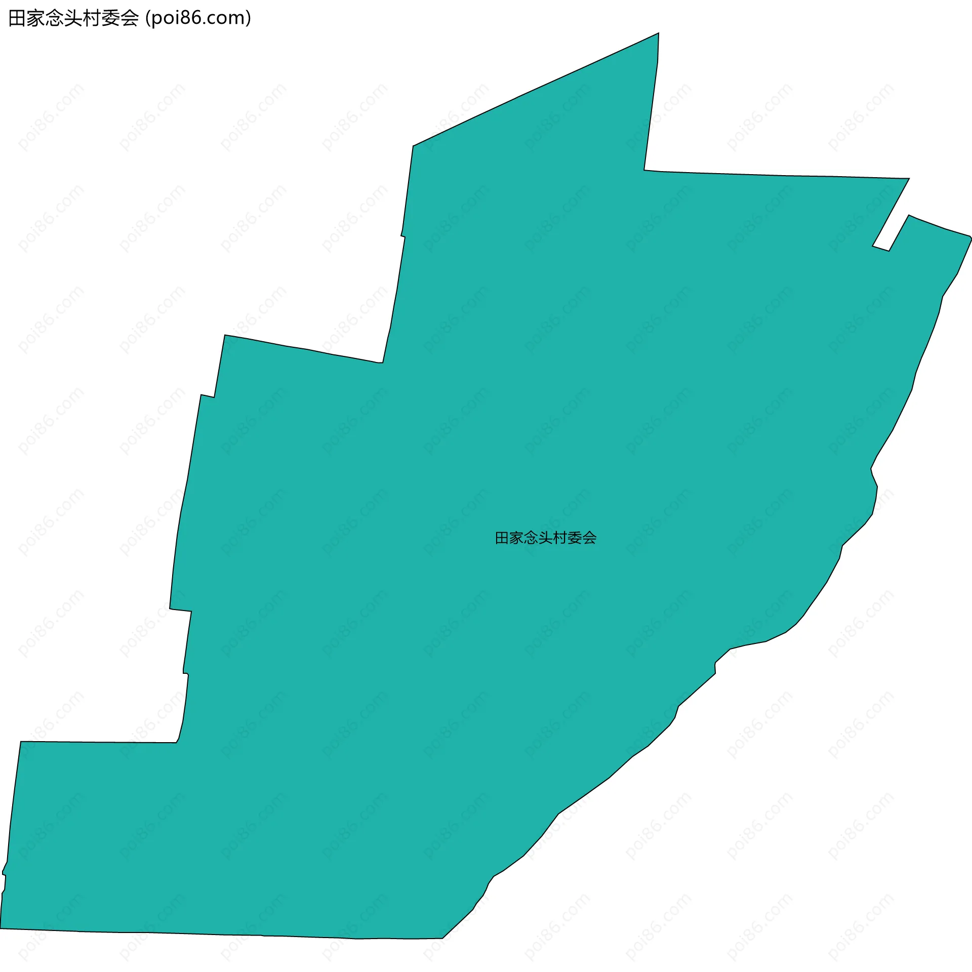 田家念头村委会边界地图