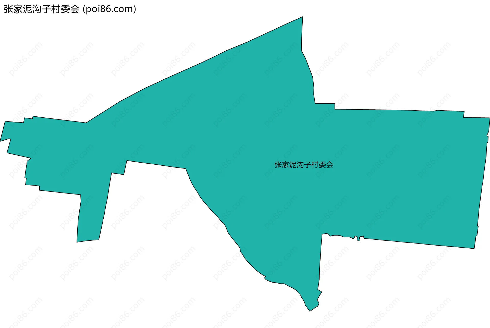 张家泥沟子村委会边界地图