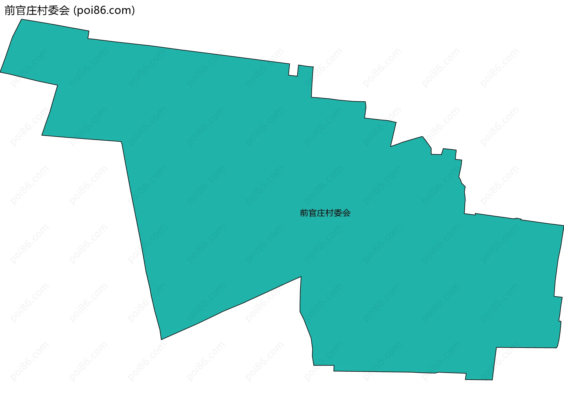 前官庄村委会边界地图