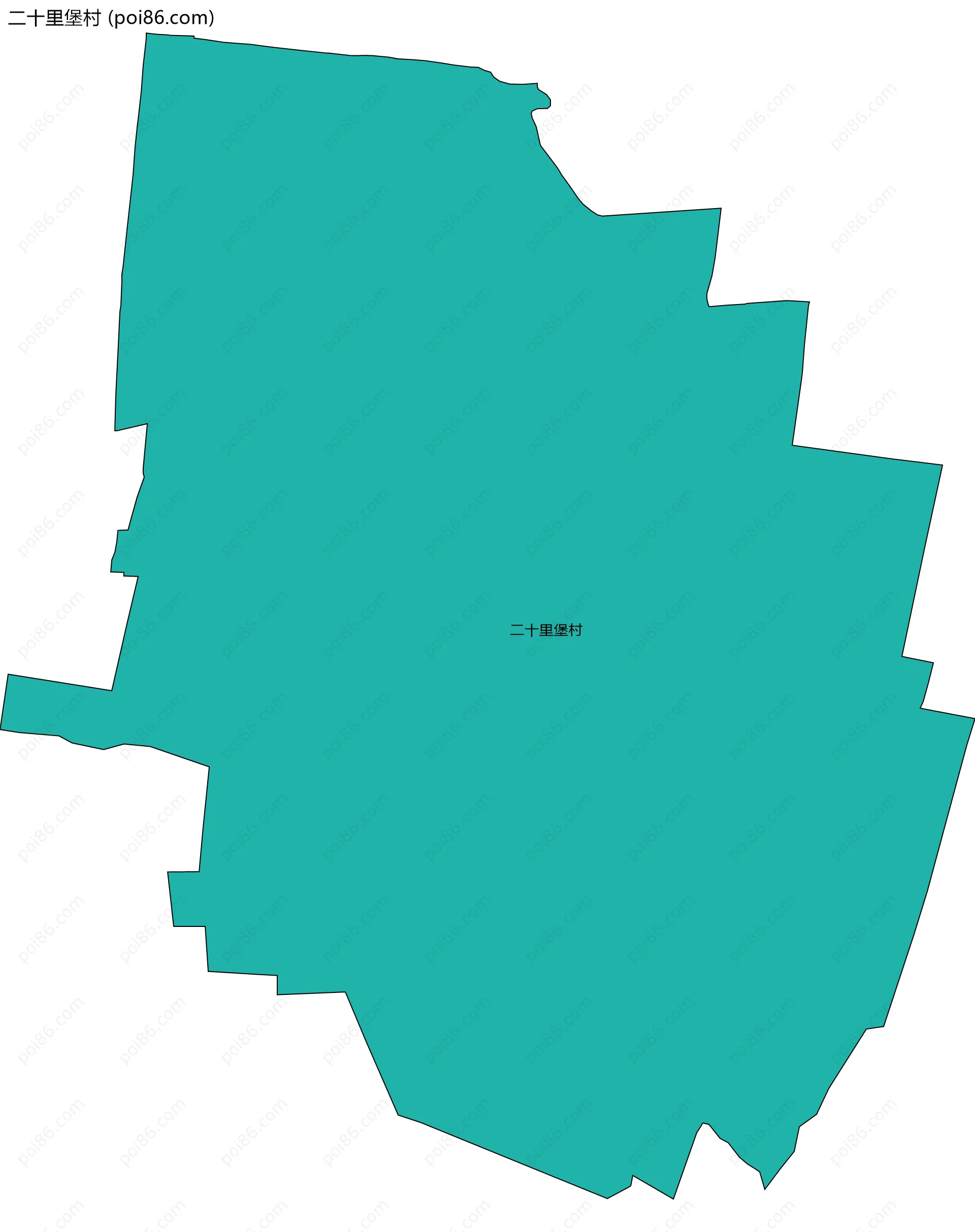 二十里堡村边界地图