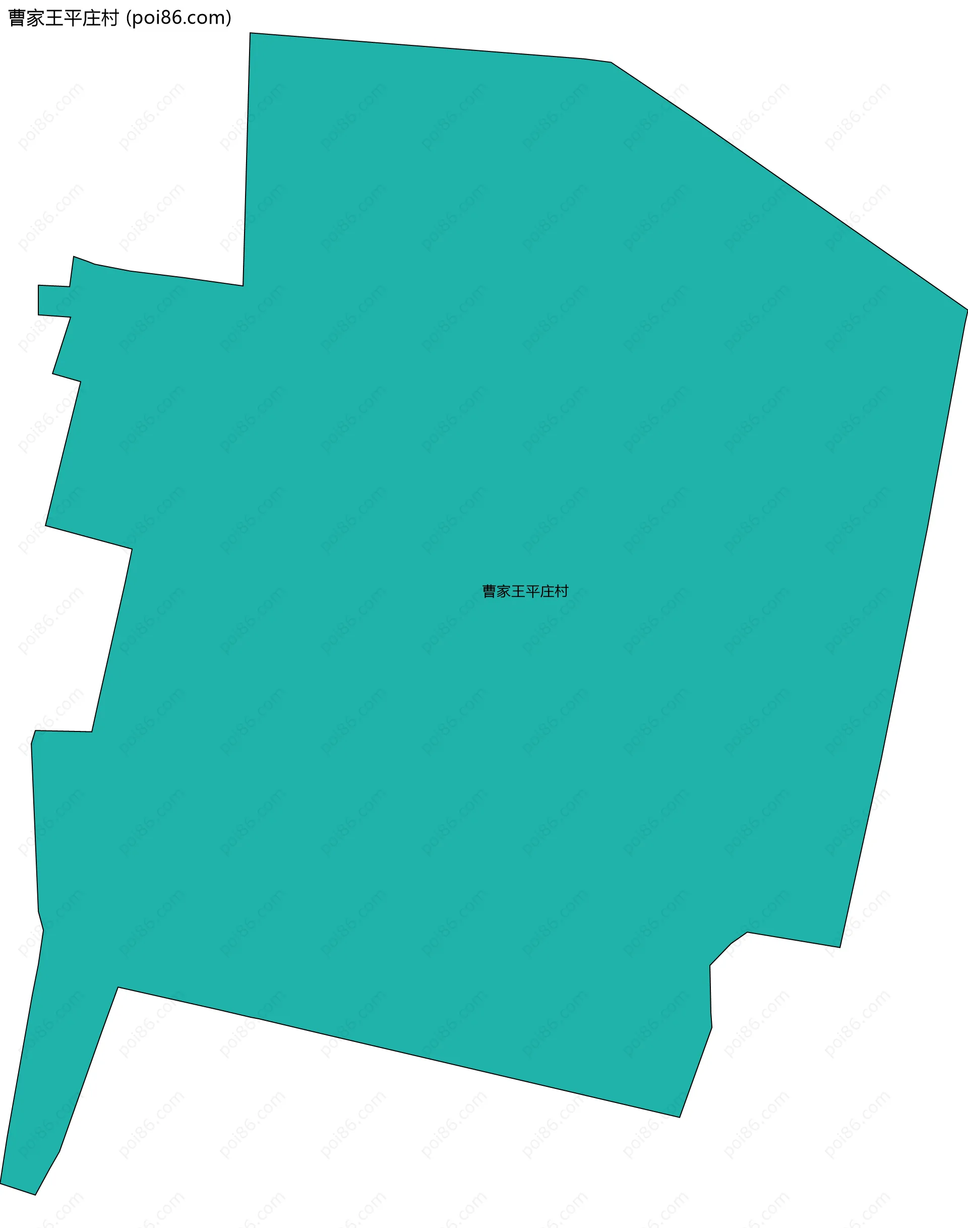 曹家王平庄村边界地图