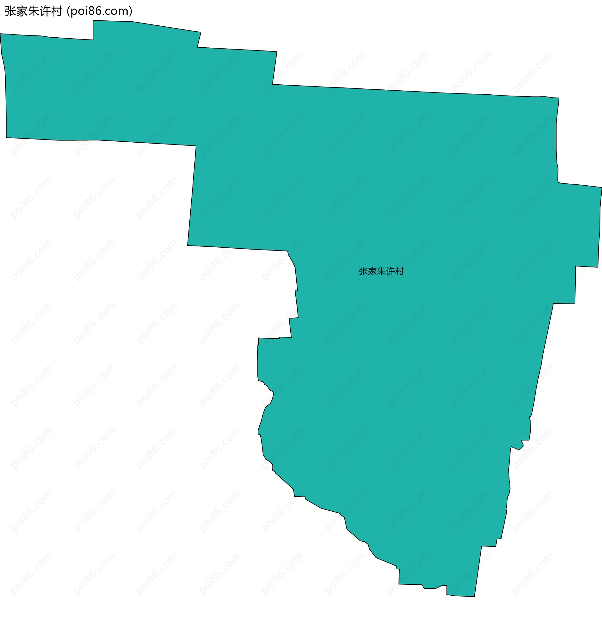 张家朱许村边界地图