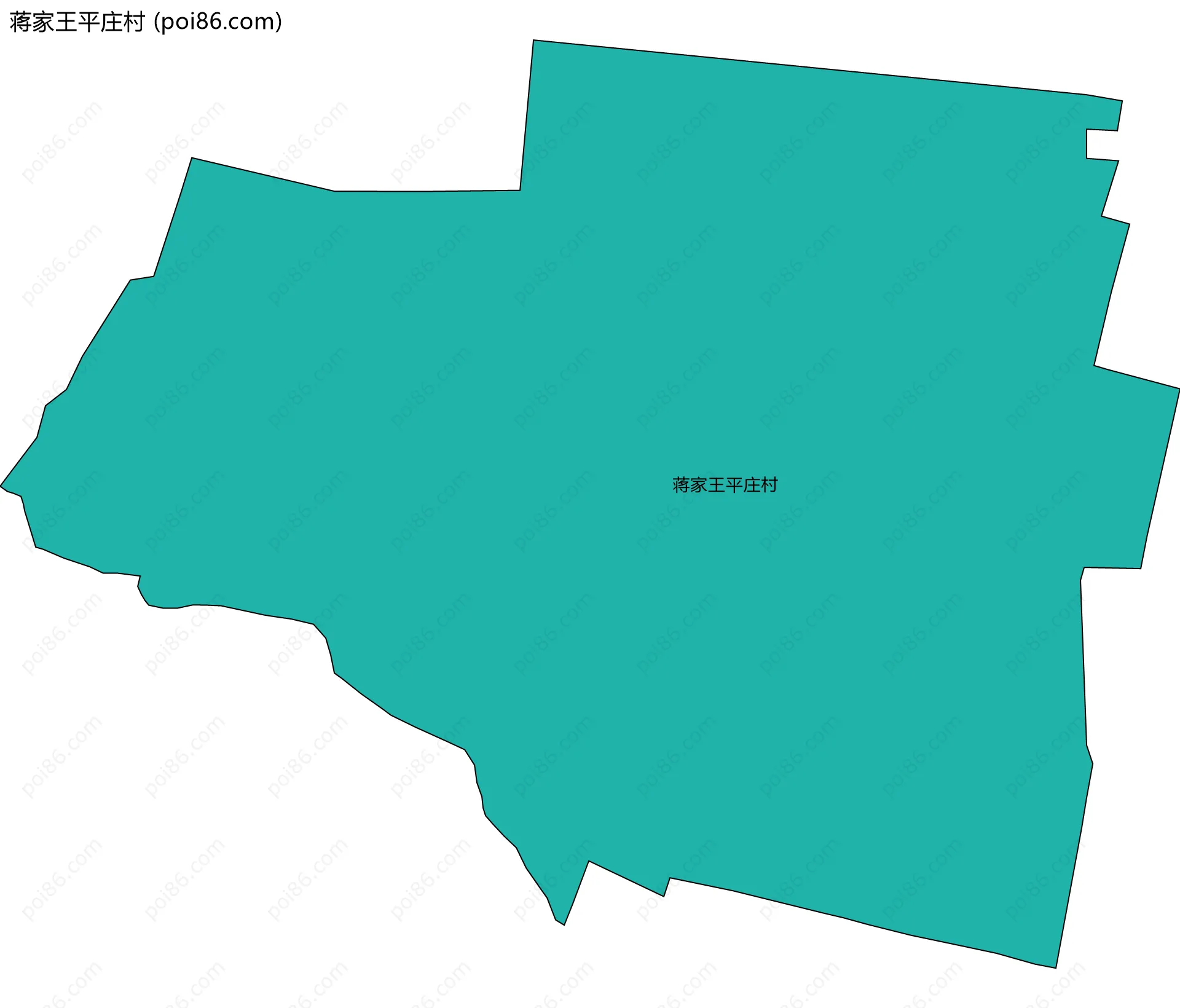 蒋家王平庄村边界地图