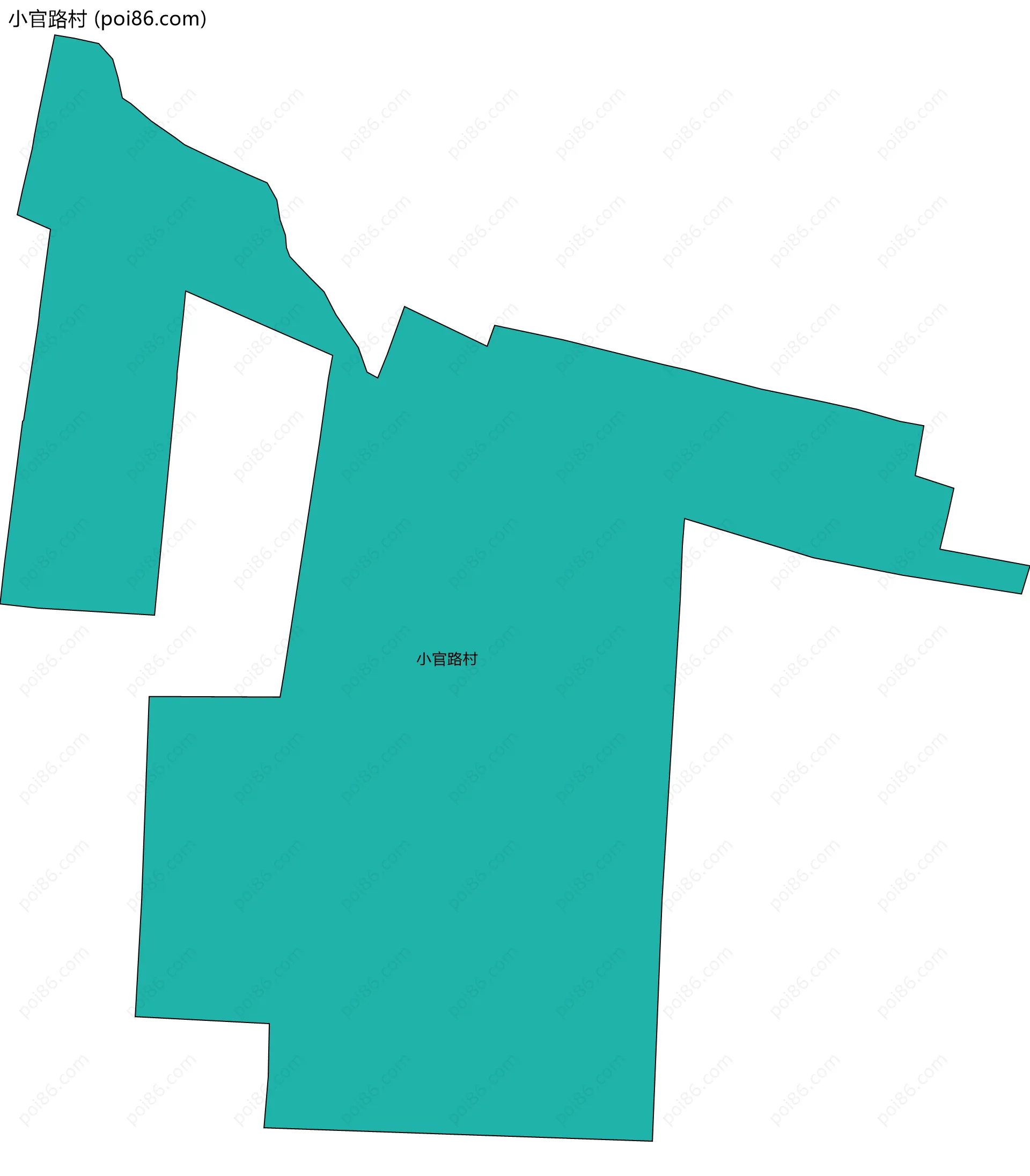 小官路村边界地图