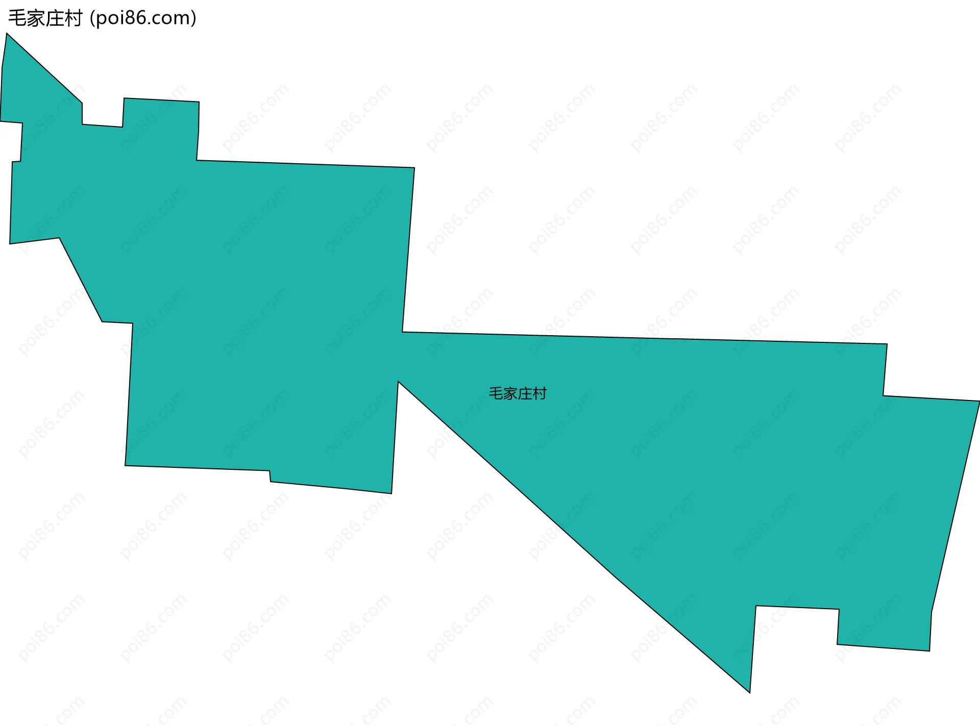 毛家庄村边界地图