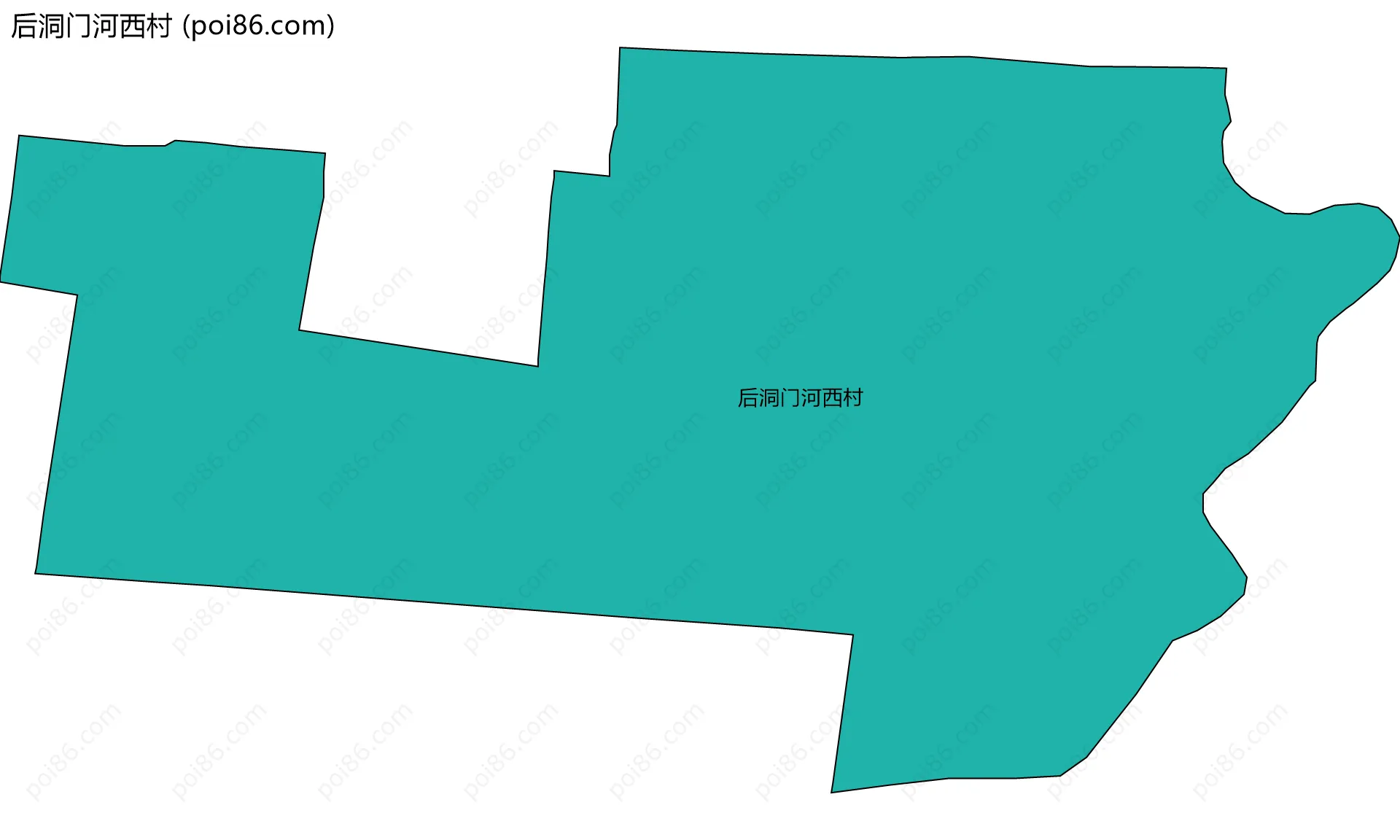 后洞门河西村边界地图